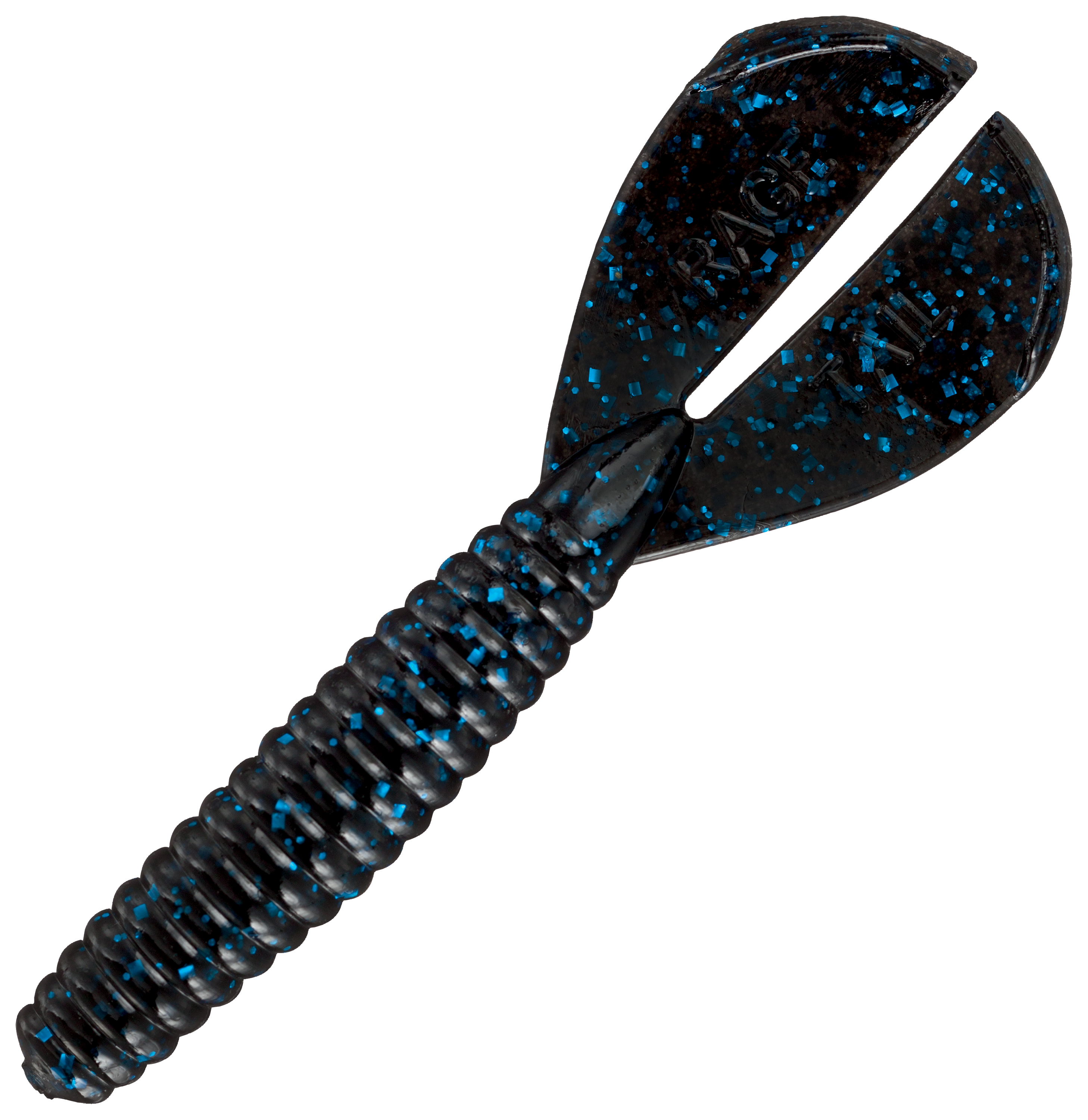 Strike King Rage Tail Twin Tail Menace Grub - 3 - Black Blue Flake - 1208110506573-2449383 - Fishing The Strike King® Rage Tail™ Twin Tail Menace Gr sku 1208110506573-2449383