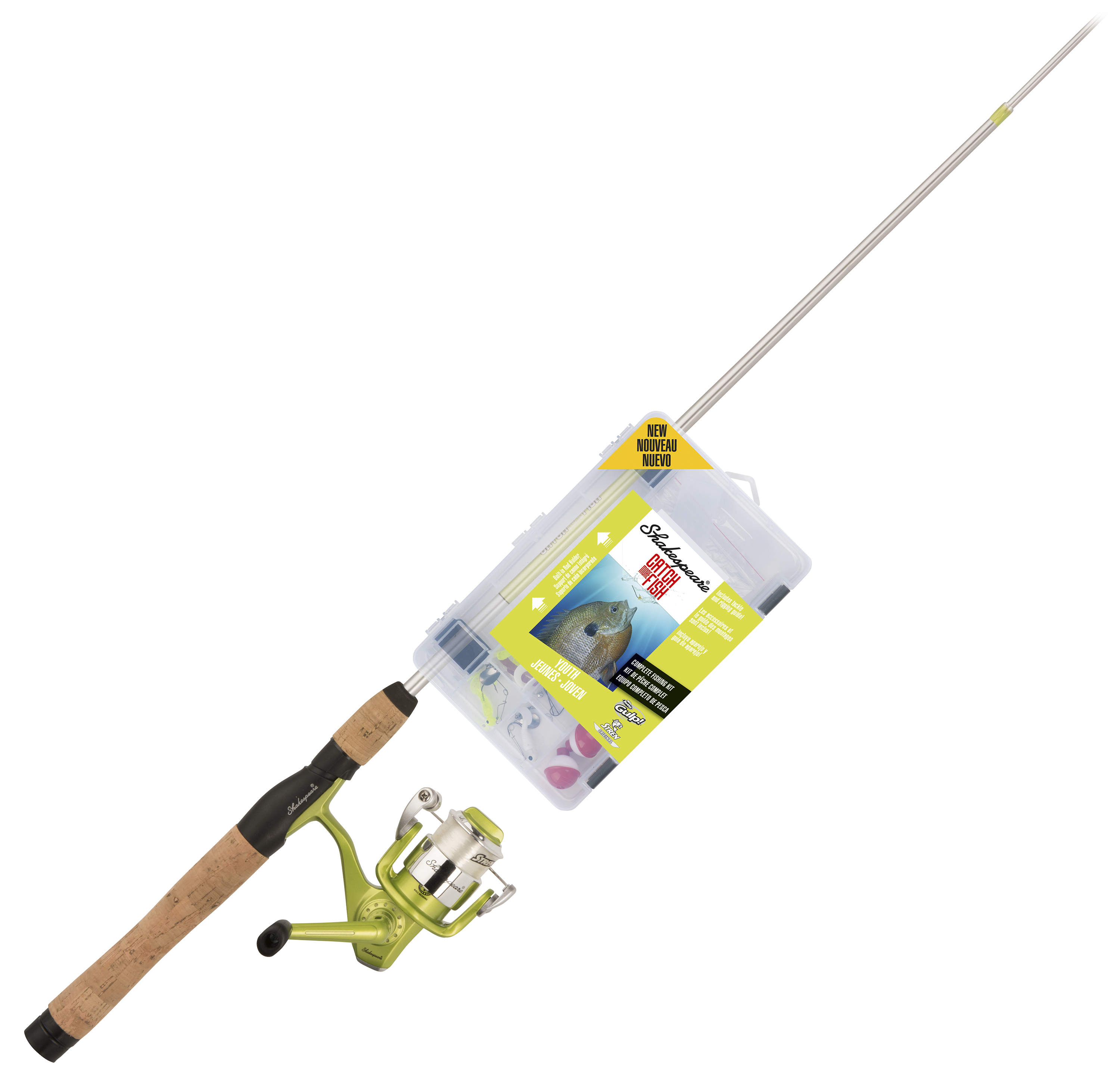 Shakespeare Customize-It 4'6 Spincast Youth Fishing Pole Rod and Reel  Combo, 2-Piece Fishing Rod, Size 6 Reel, Fishing Combos for Kids, Includes  170 Stickers White : Sports & Outdoors 