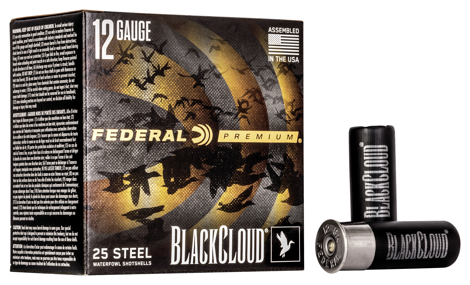 Image of "Federal Premium Black Cloud FS Waterfowl 12-Ga. 3-1/2"" 1-1/2 oz.Shotgun Shells with FliteControl FLEX Wad - 4 - 25 Rounds"