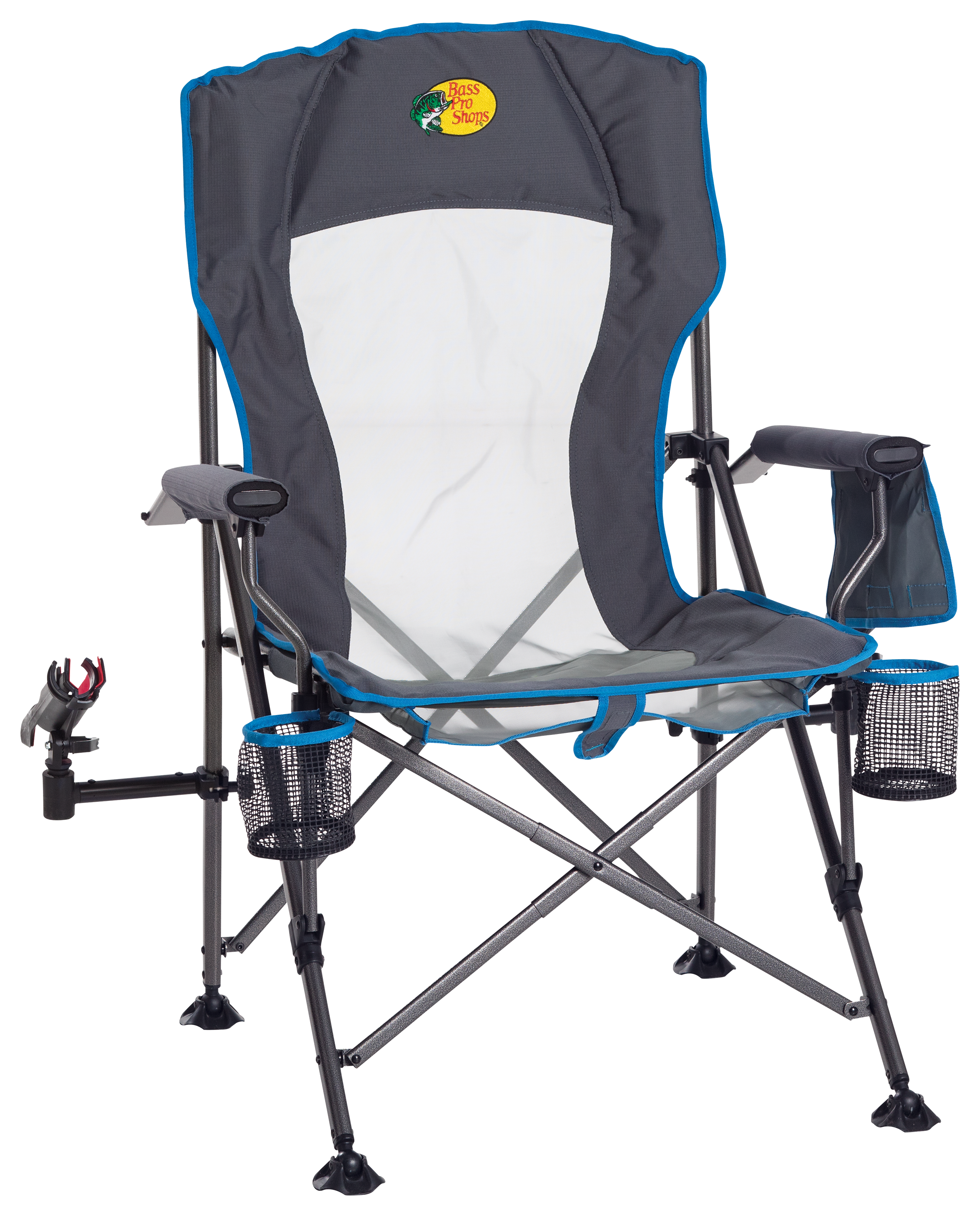 Bass Pro Shops Lunker Lounger Fishing Chair - Gray/Blue