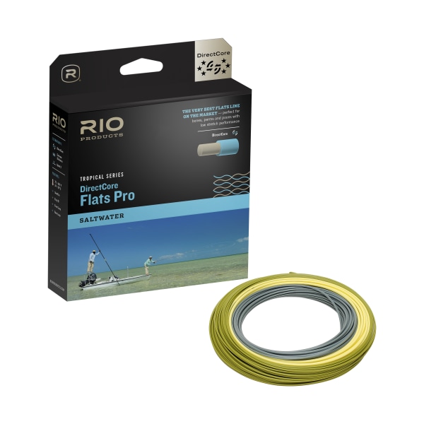 RIO DirectCore Flats Pro Floating Fly Line - Gray/Sand/Kelp - Line Weight 10