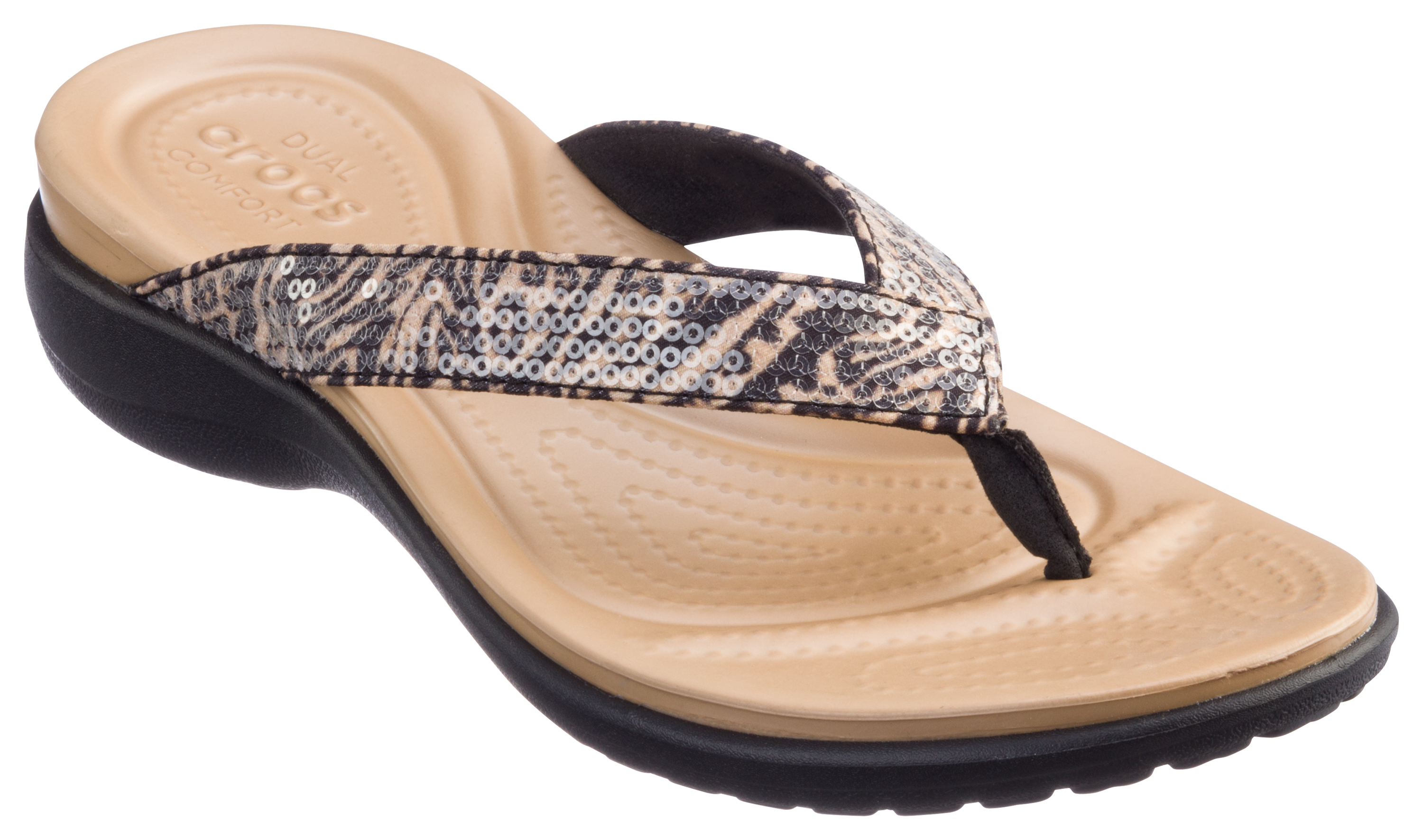 Crocs Capri V Graphic Sequin Flip Sandals for Ladies | Bass Pro Shops