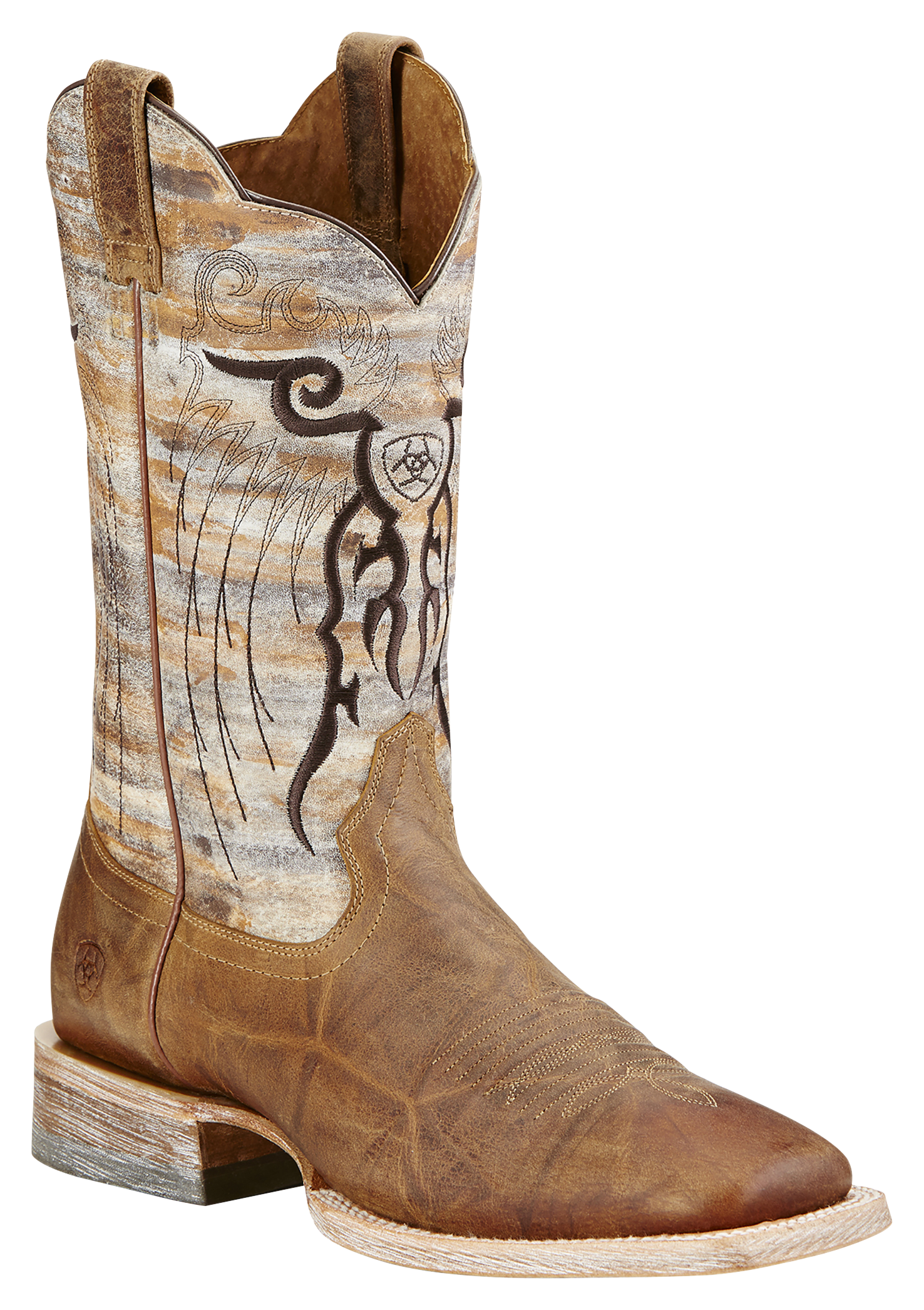 Image of Ariat Mesteno Western Boots for Men - Dust Devil Tan/Marble - 10.5W