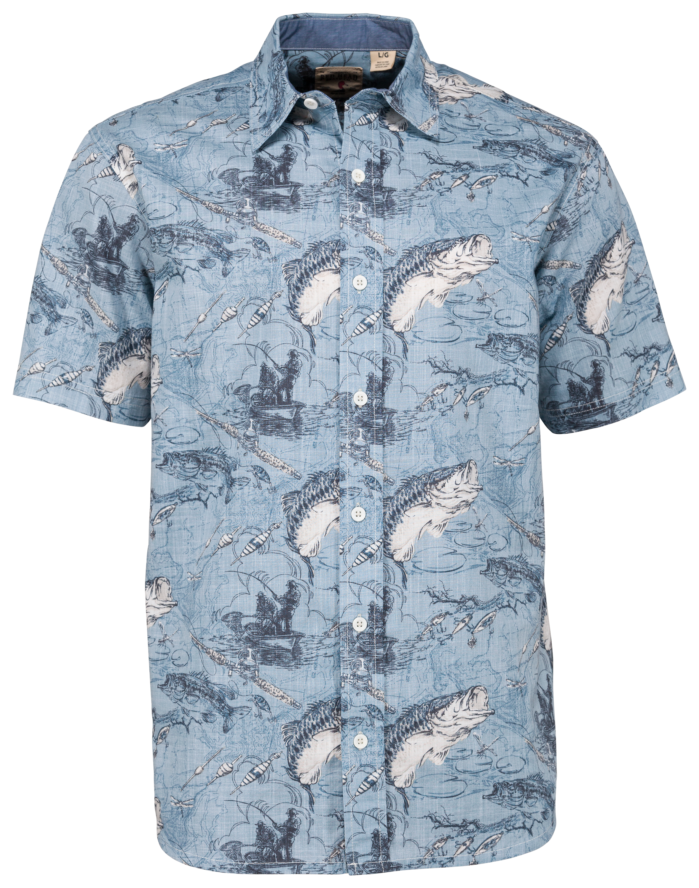 RedHead Bass Tackle Crosshatch Short-Sleeve Shirt for Men