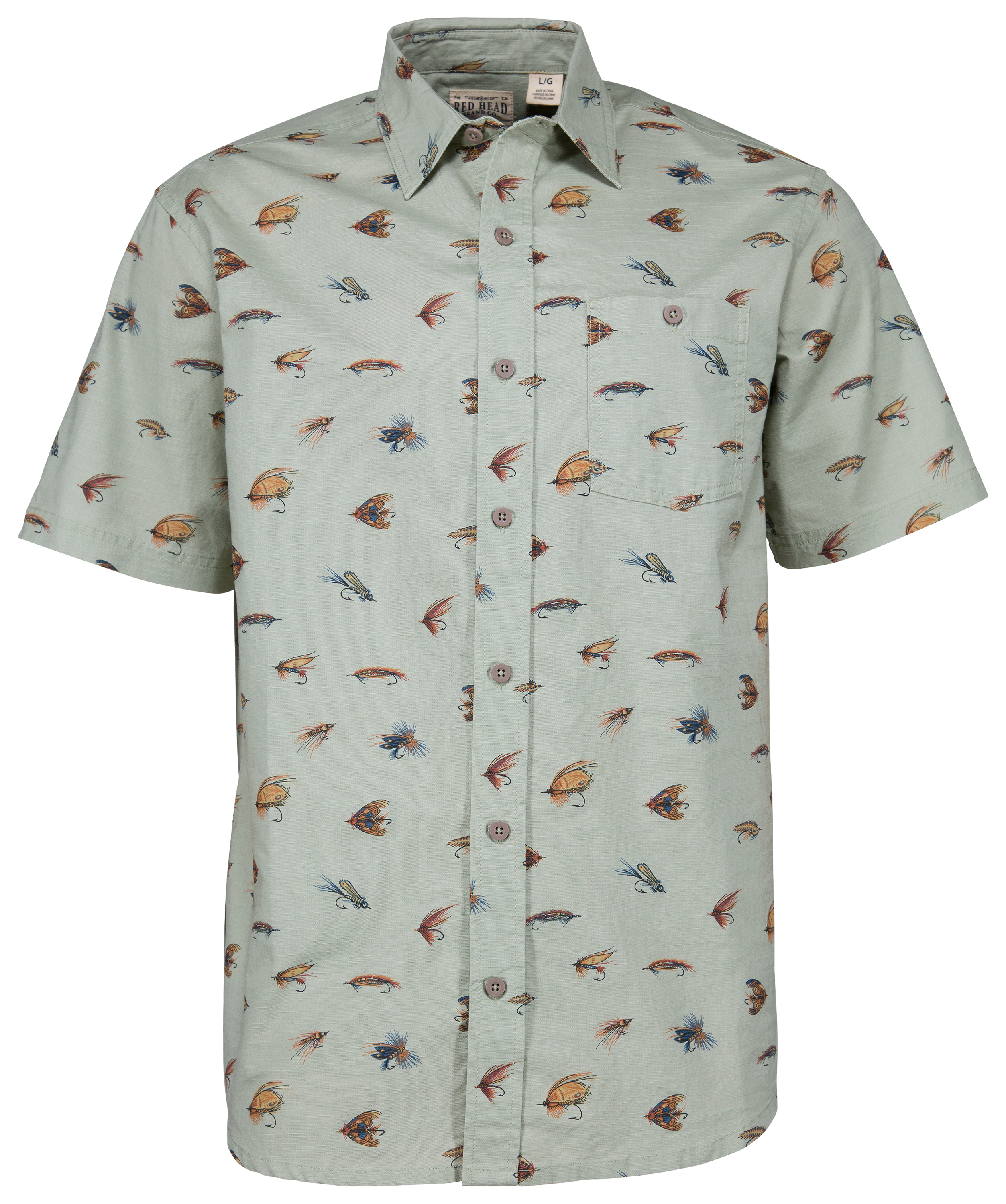 RedHead Fly Fishing Print Crosshatch Shirt for Men