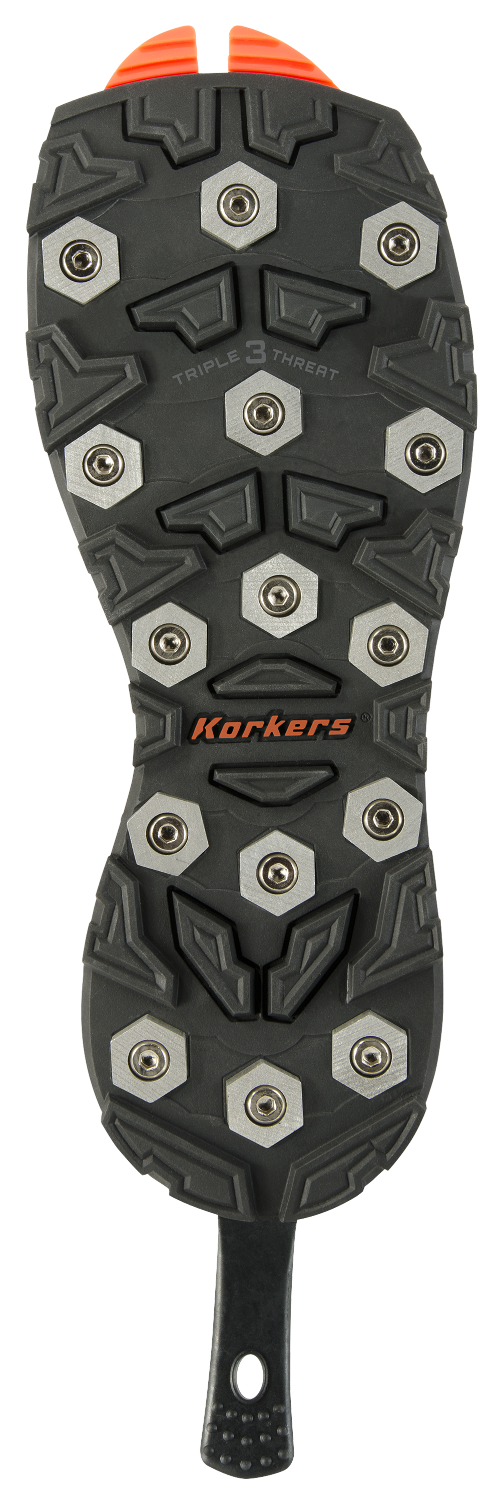 Image of Korkers Triple Threat Aluminum Hex Disc Soles - Black/Orange - 5M