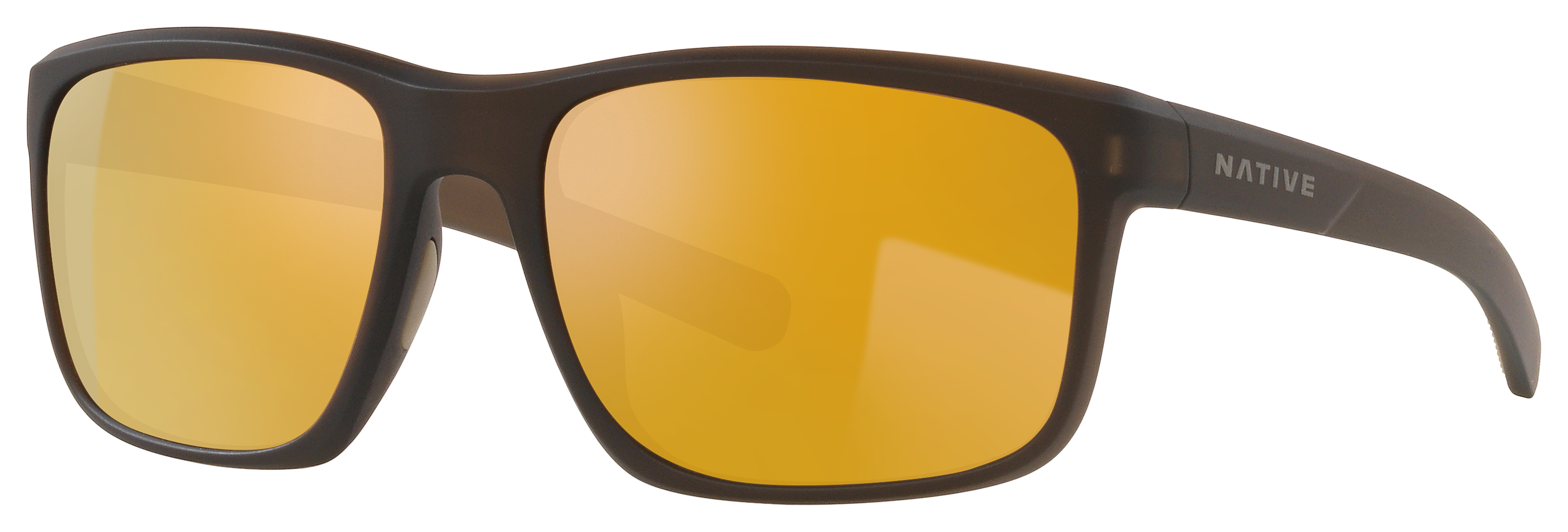 Native Eyewear Wells XD9001 Polarized Sunglasses - Brown Crystal/Bronze Reflex Mirror - Large