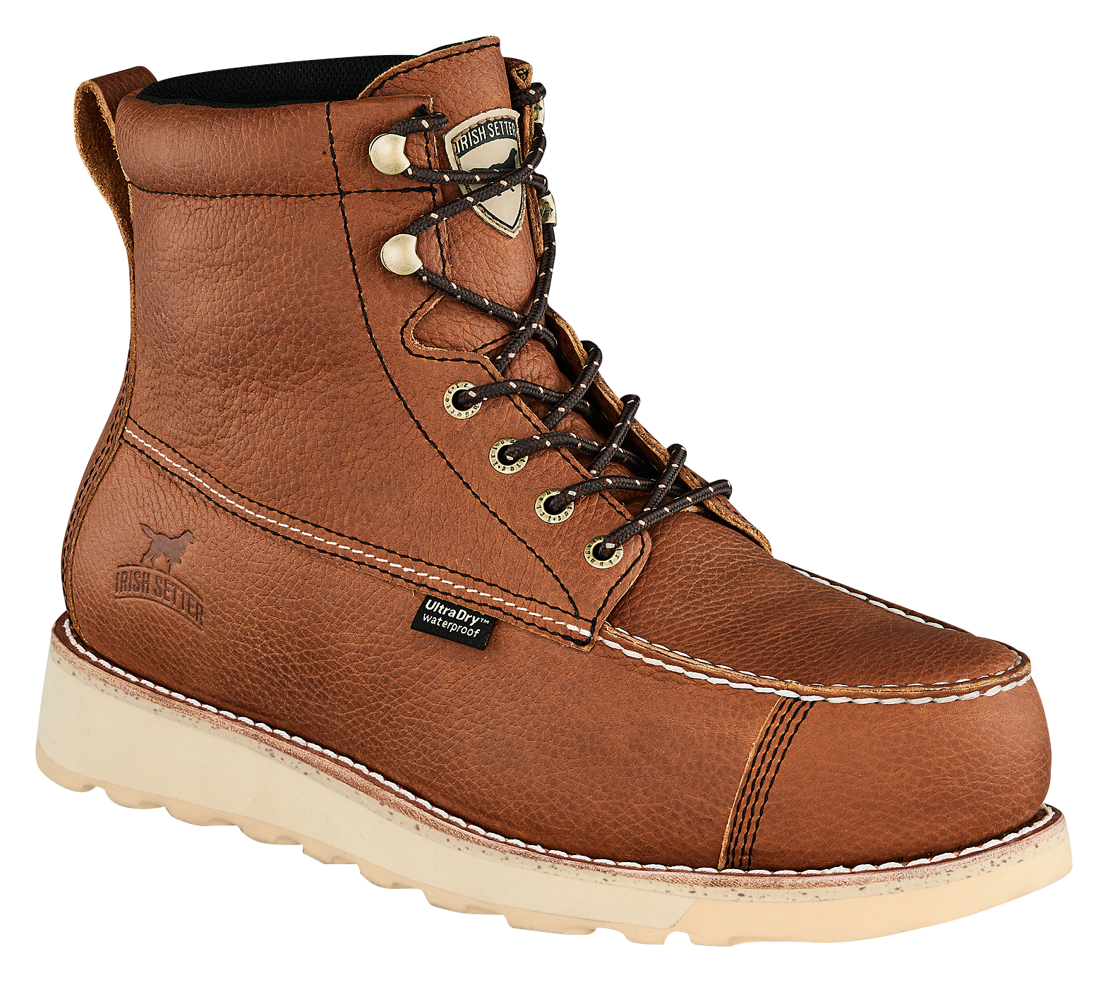 Irish Setter Wingshooter ST Waterproof Safety Toe Work Boots for Men - Brown - 10M