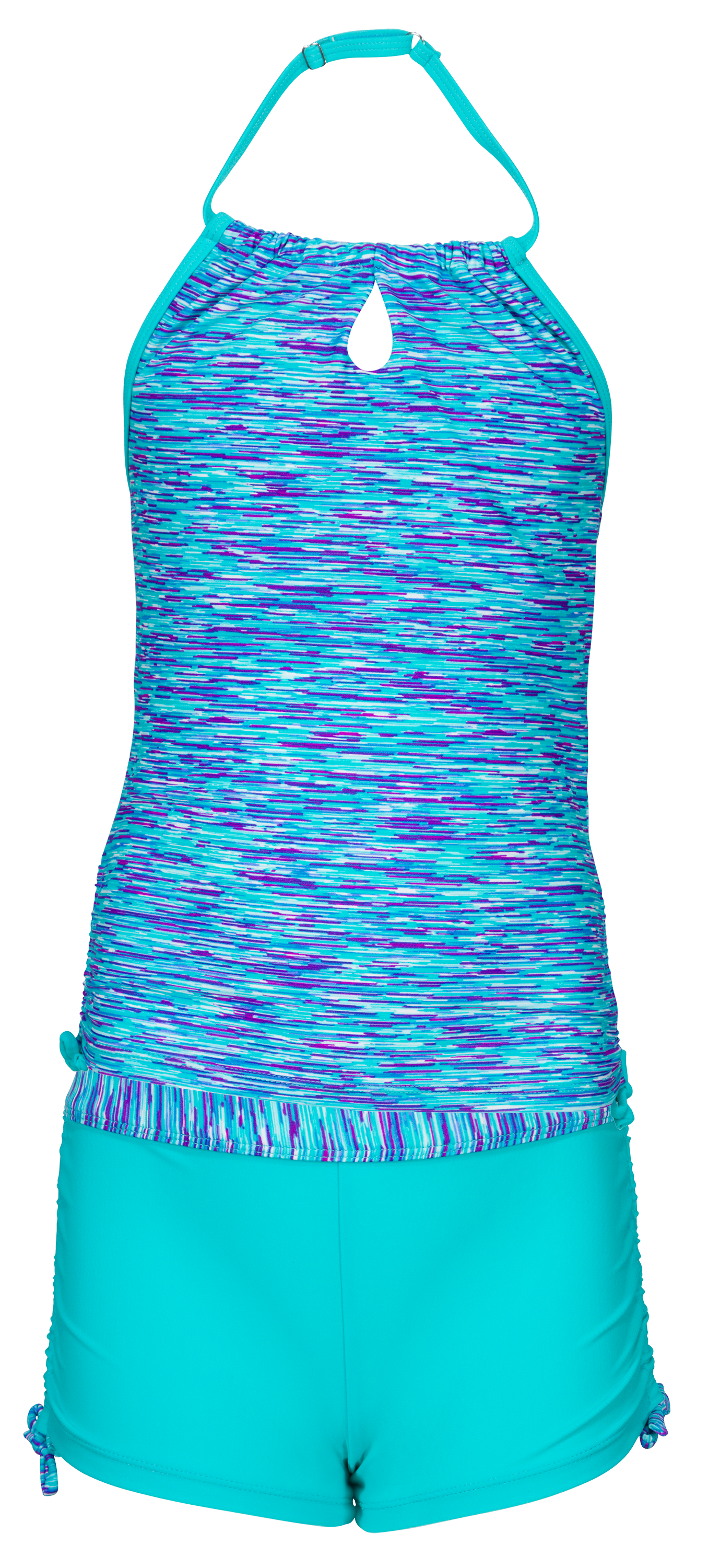 Free Country Ocean Speaks Halter Tankini with Shorts for Girls - Jade - 5