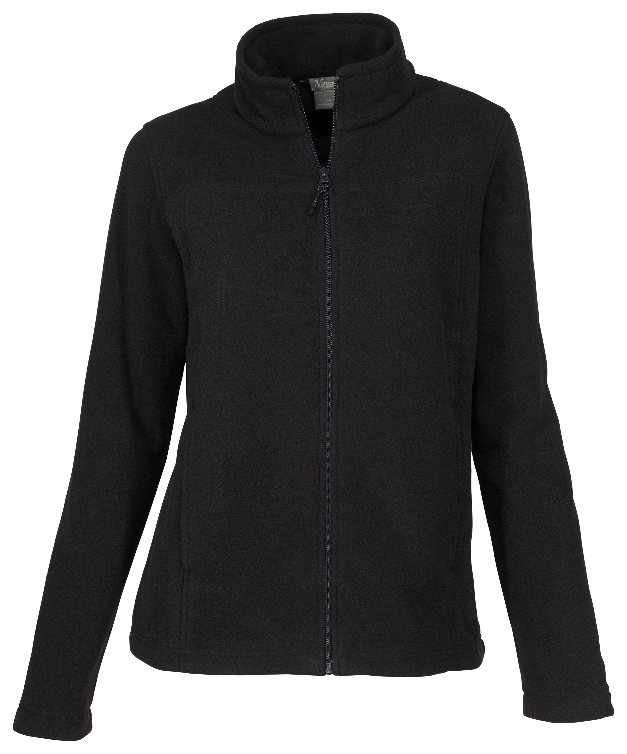 Image of Natural Reflections Full-Zip Fleece Jacket for Ladies - Black - S