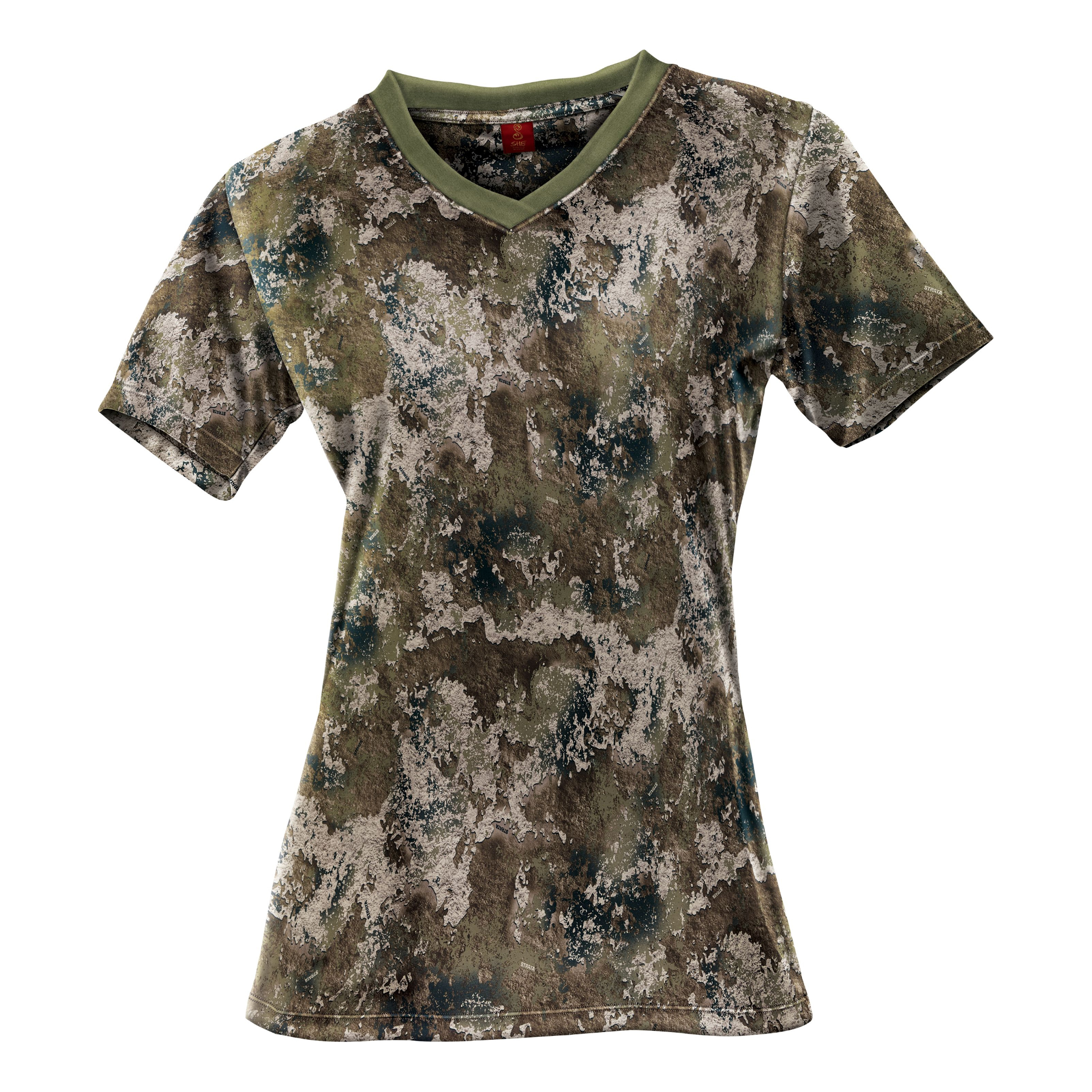 SHE Outdoor 60/40 V-Neck Short-Sleeve T-Shirt for Ladies- TrueTimber Strata - M