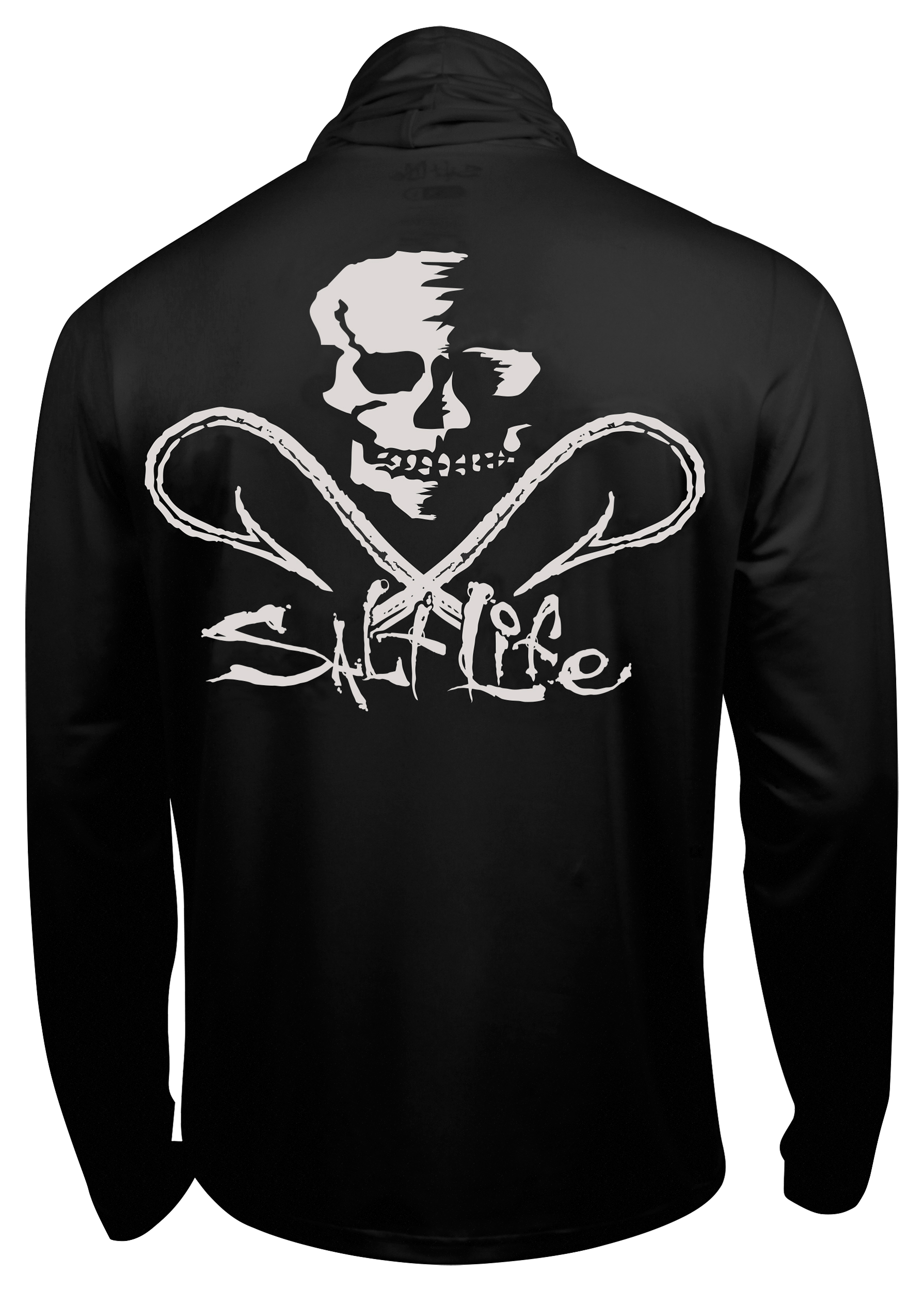 Image of Salt Life Aquashield SLX UVapor Long-Sleeve Pocket T-Shirt for Men - Black Heather - S