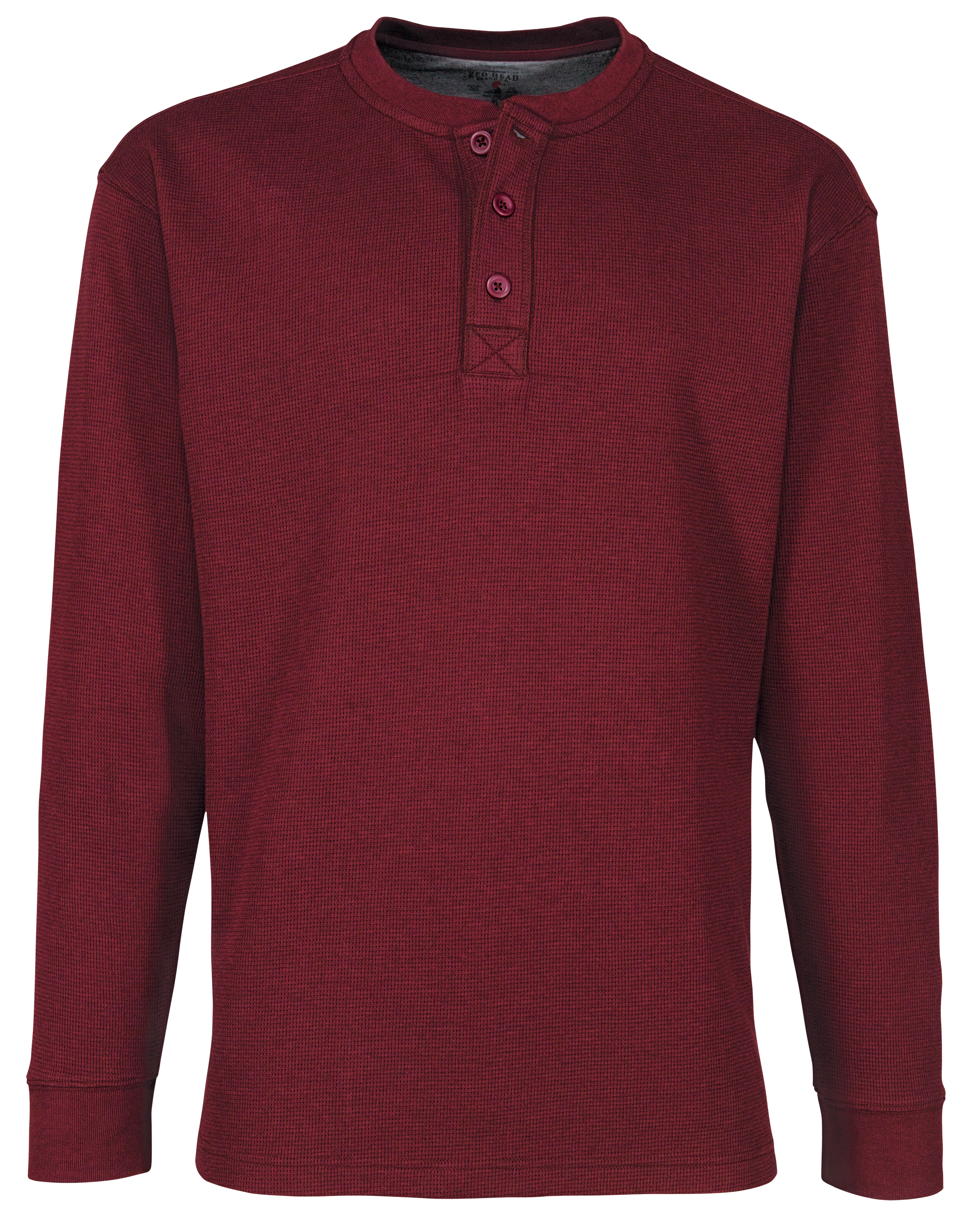 Image of RedHead Thermal Henley Long-Sleeve Shirt for Men - Wine Heather - 5XL