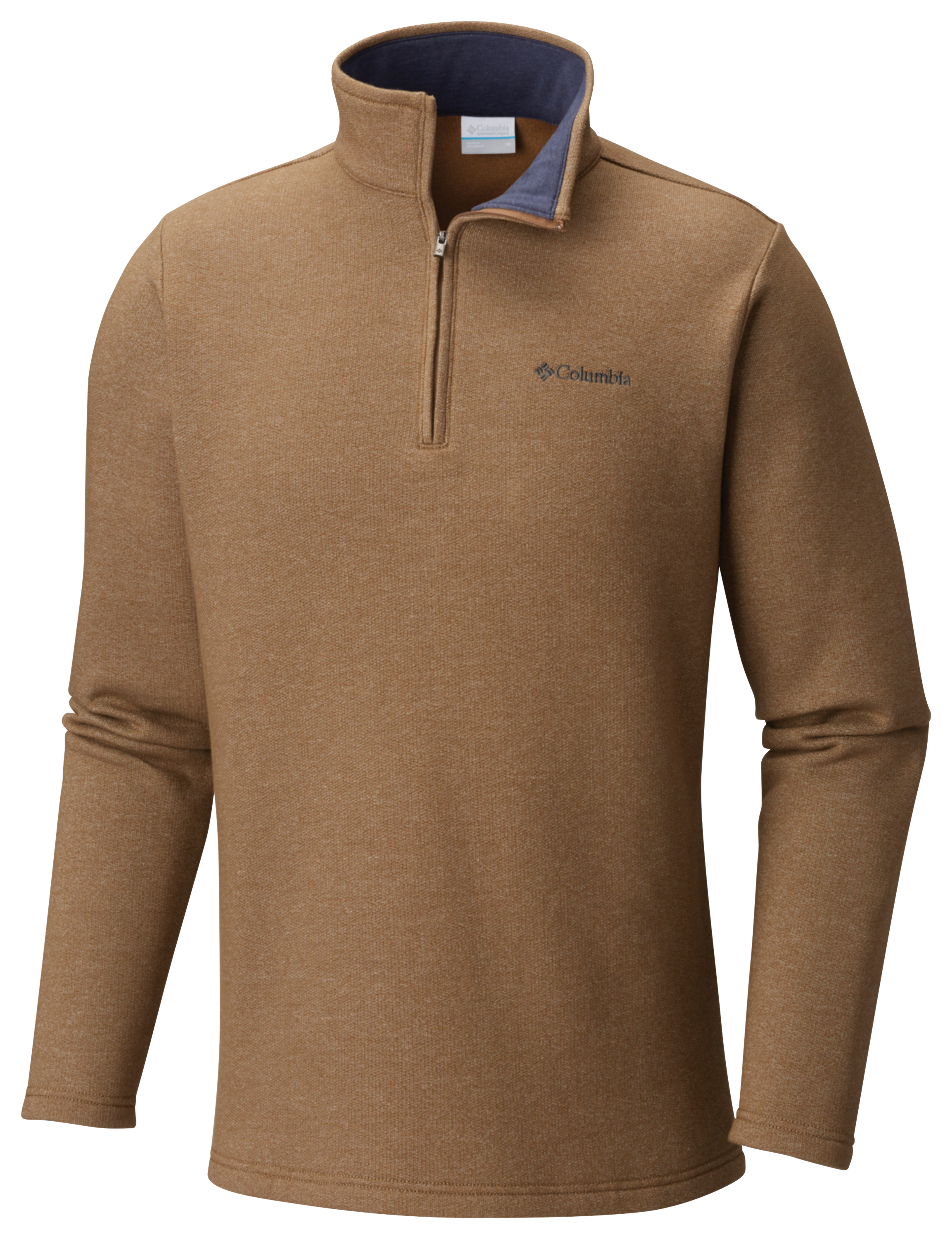 Image of Columbia Great Hart Mountain III Half-Zip Fleece Long-Sleeve Pullover for Men - Delta Heather - 3XL