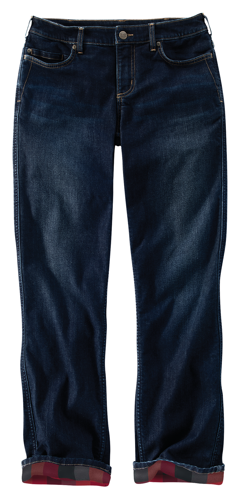 Carhartt Original Fit Blaine Flannel-Lined Jeans for Ladies - Dark Blueston - 100010711-2504593 - Pants Warm up winter days with the Carhartt® Original F sku 100010711-2504593