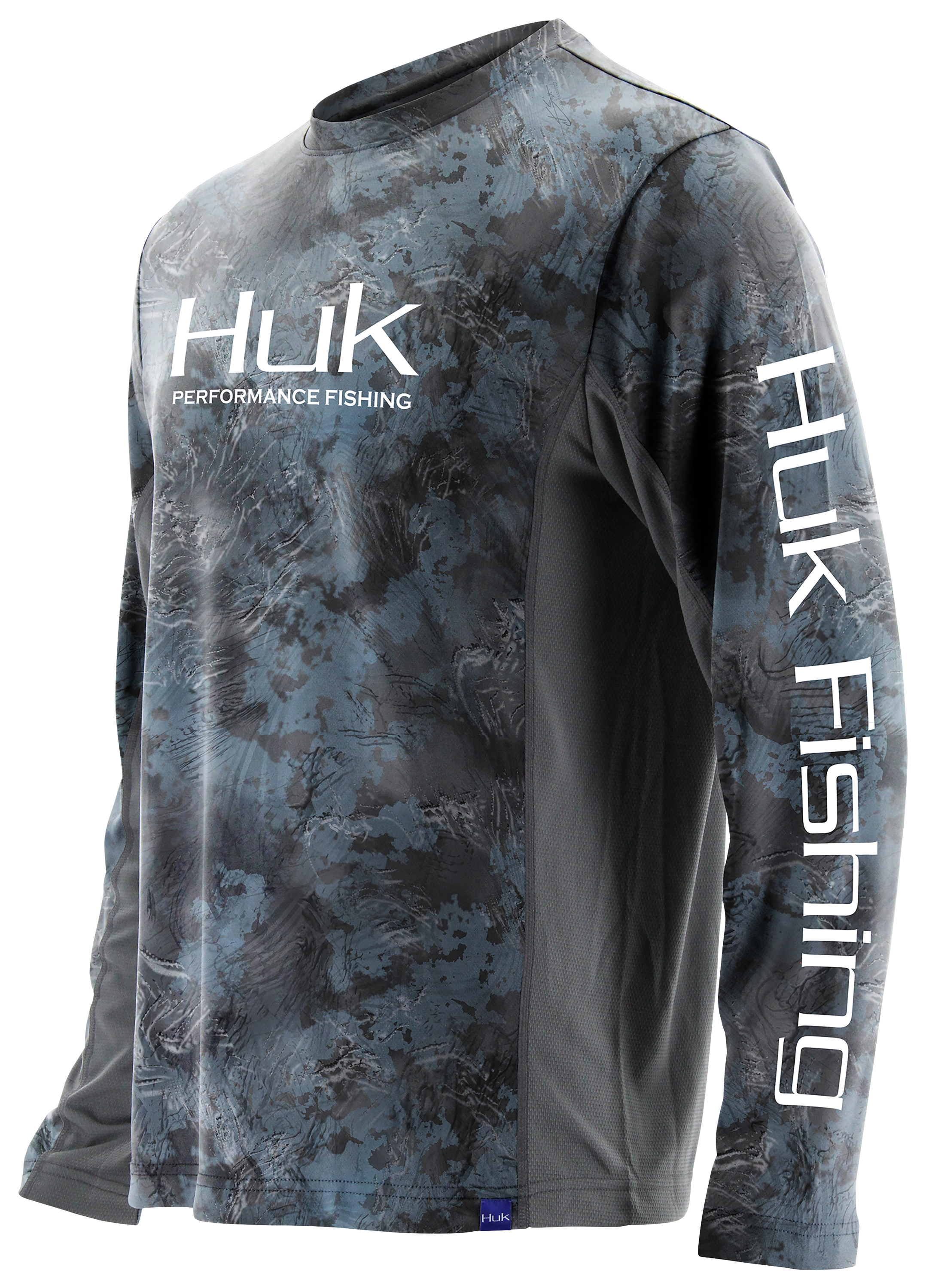 Image of Huk Icon X Camo Fishing Long-Sleeve Shirt for Men - Subphantis Glacier - XL