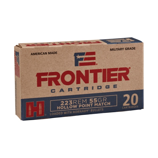 Frontier .223 Rem 55 Grain Boat Tail Hollow Point Centerfire Rifle Ammo