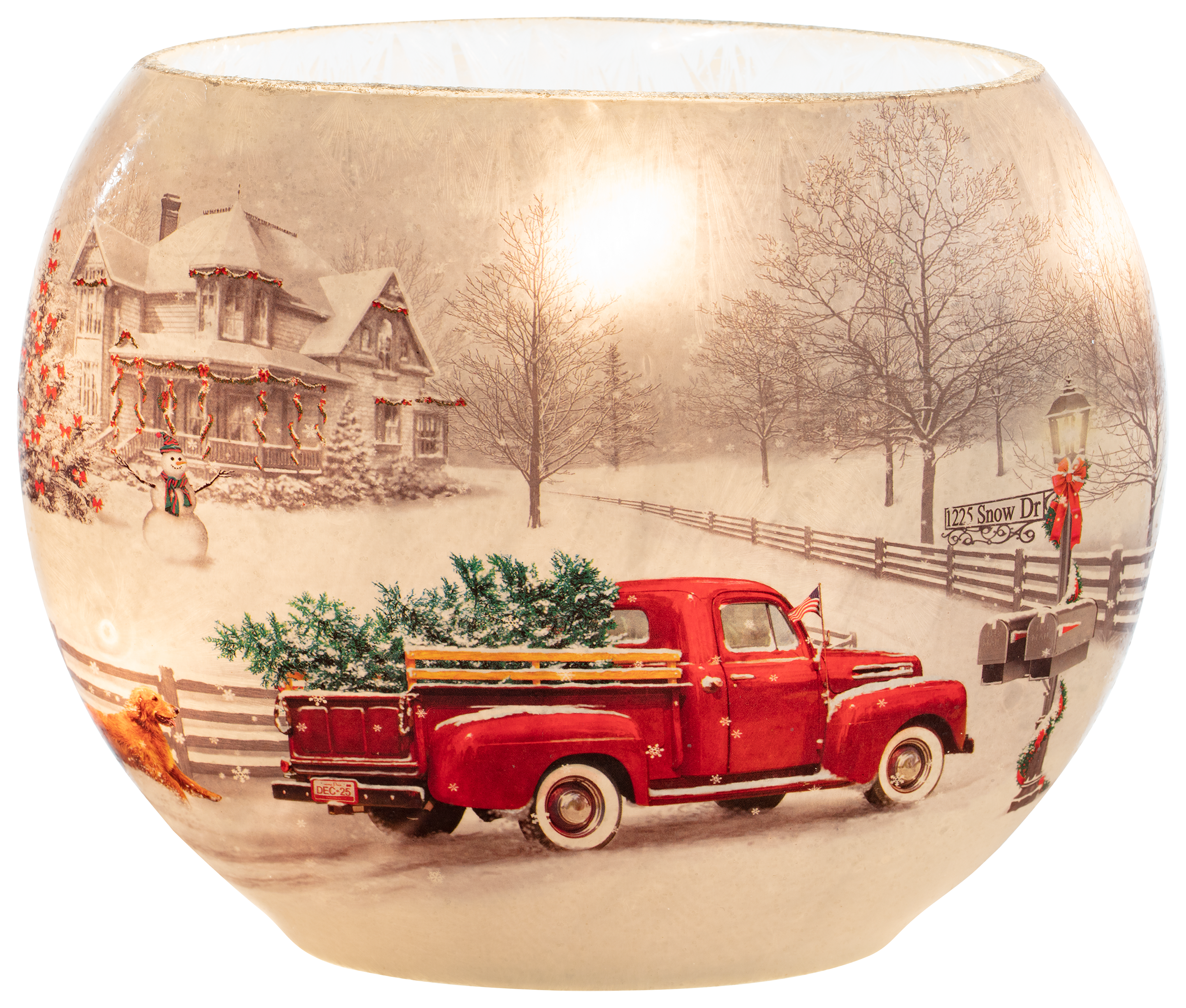 rigdom Sved børn Stony Creek Round Lighted Glass Vase with Red Truck and House | Bass Pro  Shops