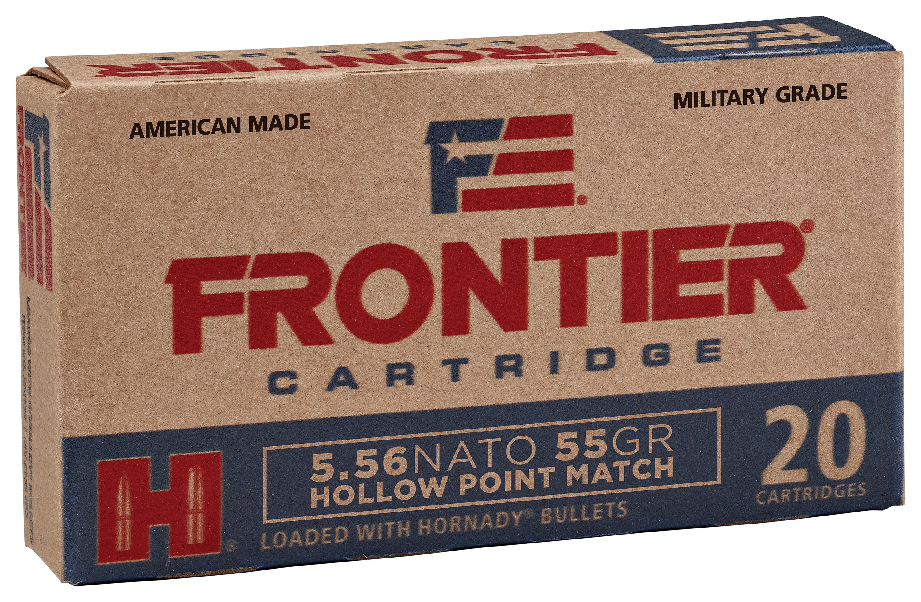 Frontier 5.56x45mm NATO 55 Grain Hollow Point Centerfire Rifle Ammo - 20 Rounds