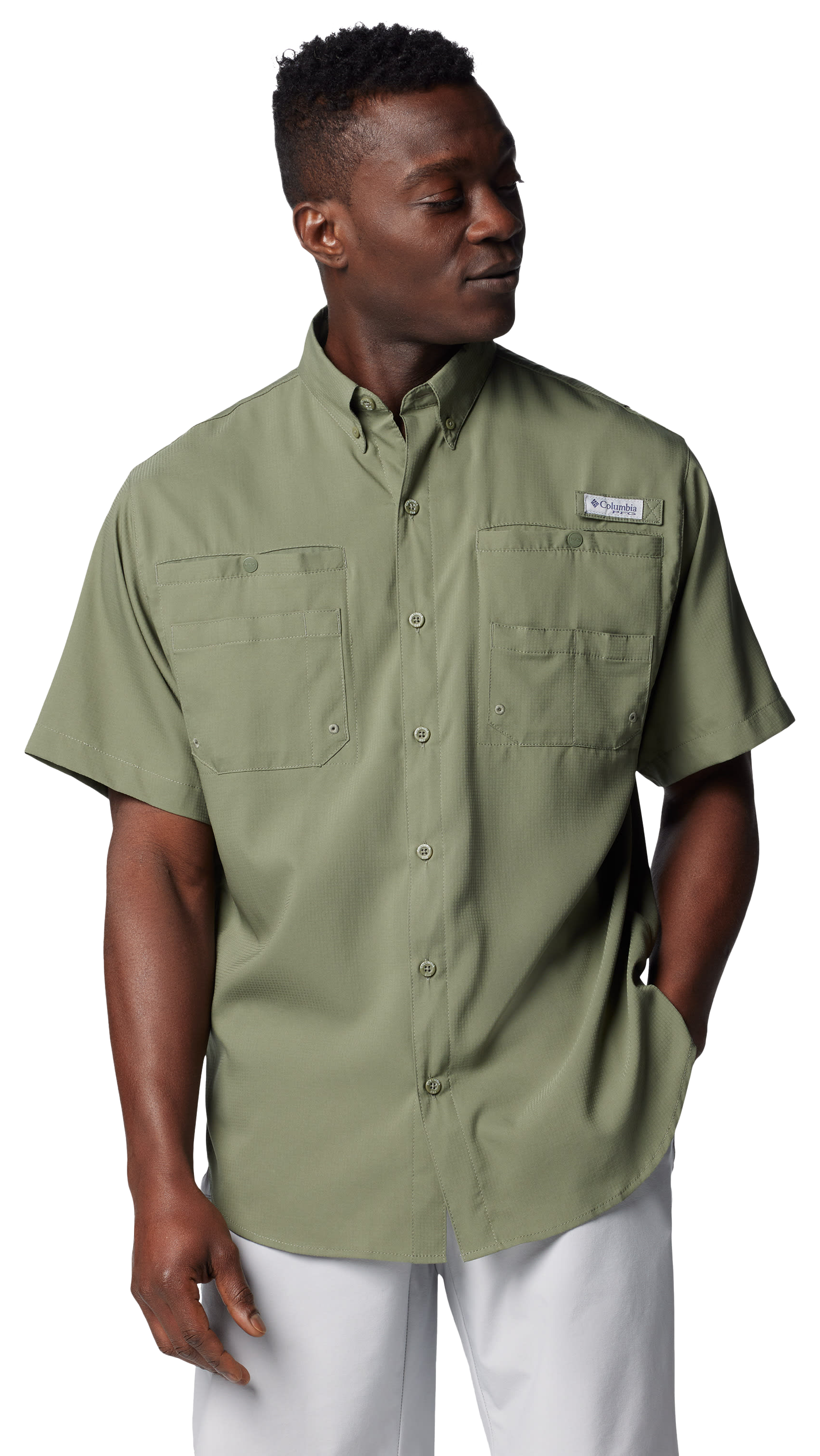 Image of Columbia Tamiami II Short-Sleeve Button-Down Shirt - Cypress