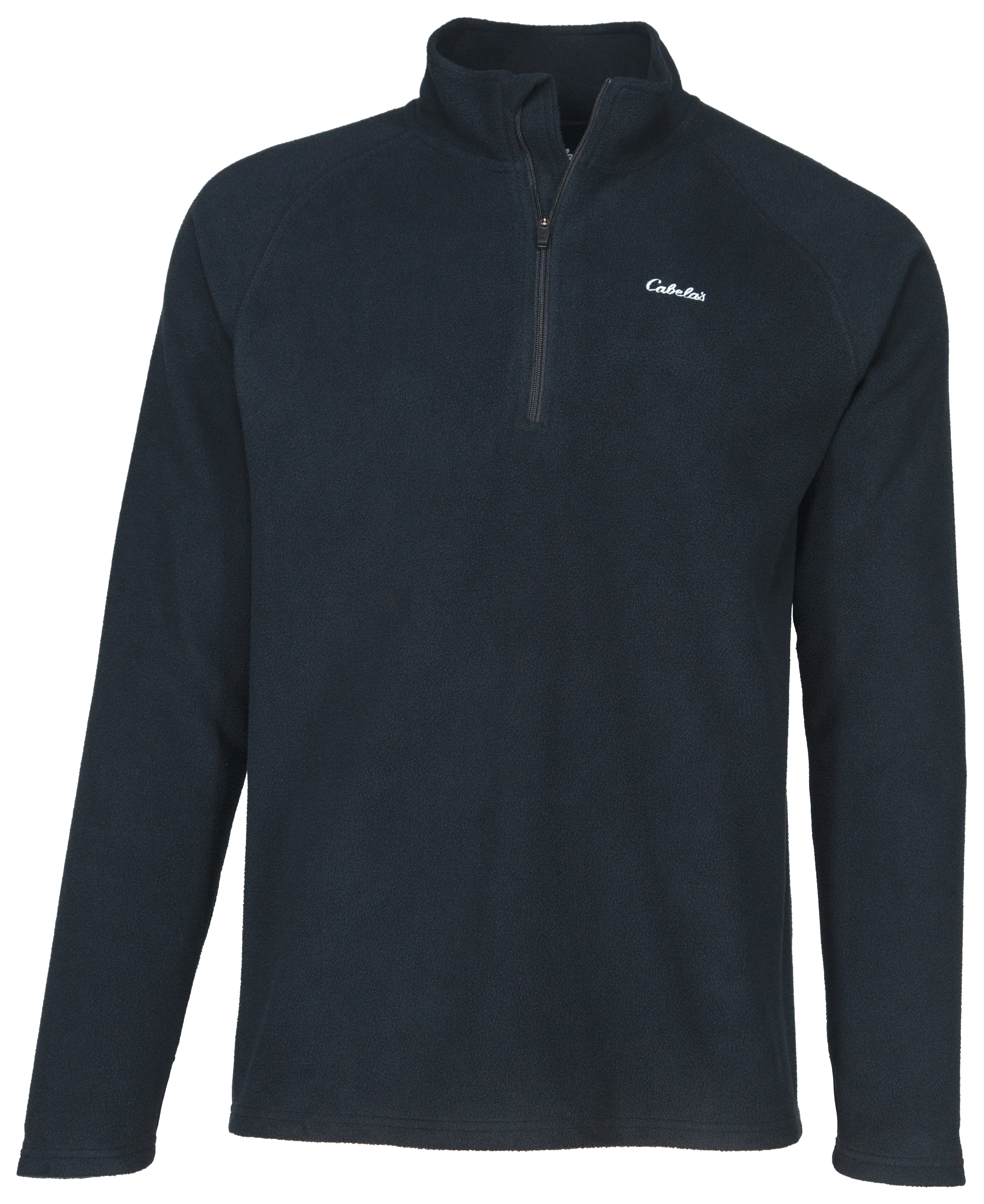 Image of Cabela's MTP Series Heavyweight Quarter-Zip Long-Sleeve Pullover for Men - Black - XLT