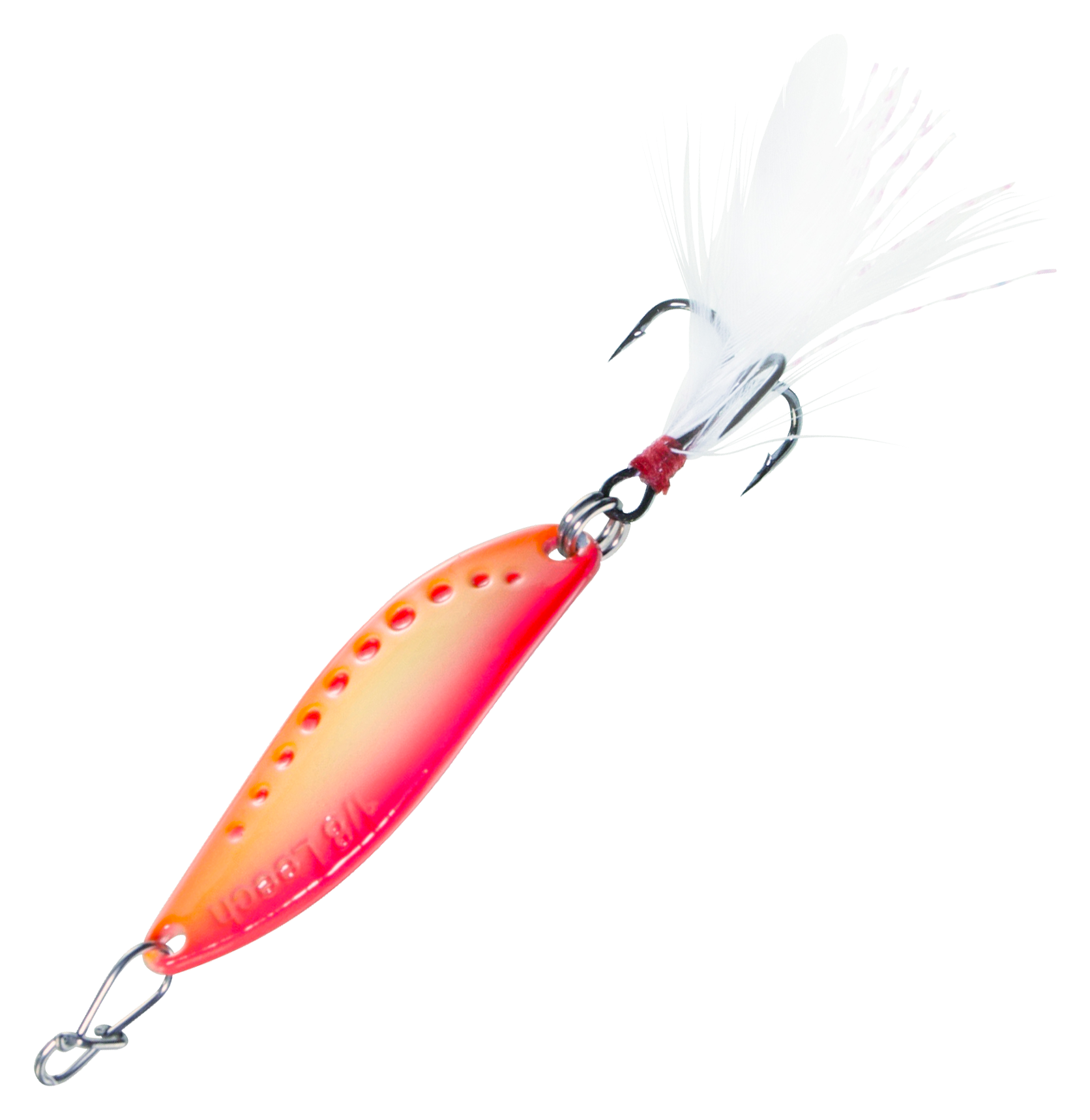 Clam Pro Tackle Leech Flutter Spoon - #12 - Glow Chartreuse/Pink