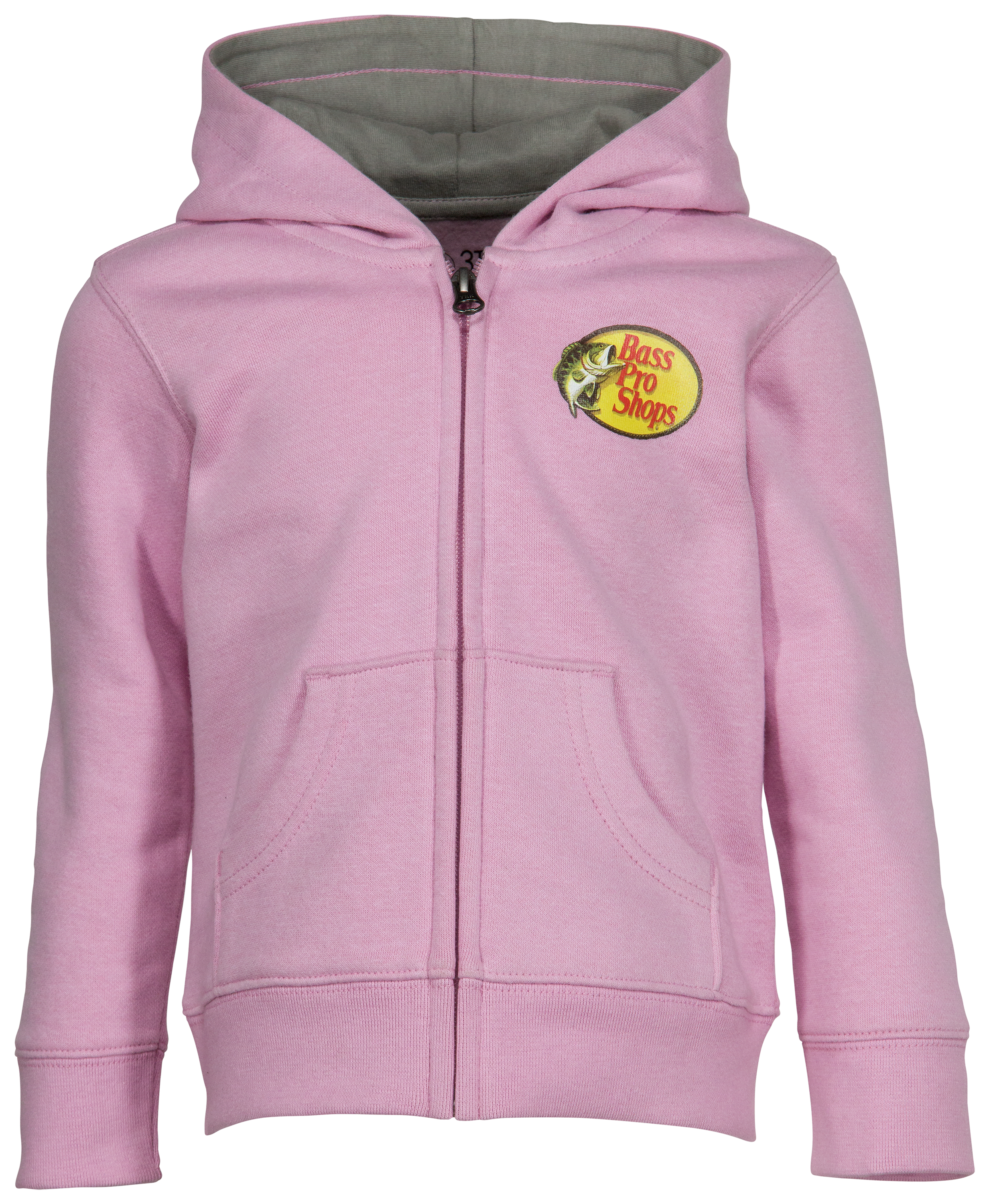 Bass Pro Shops Full-Zip Long-Sleeve Hoodie for Babies - Pink Lavender - 3-6