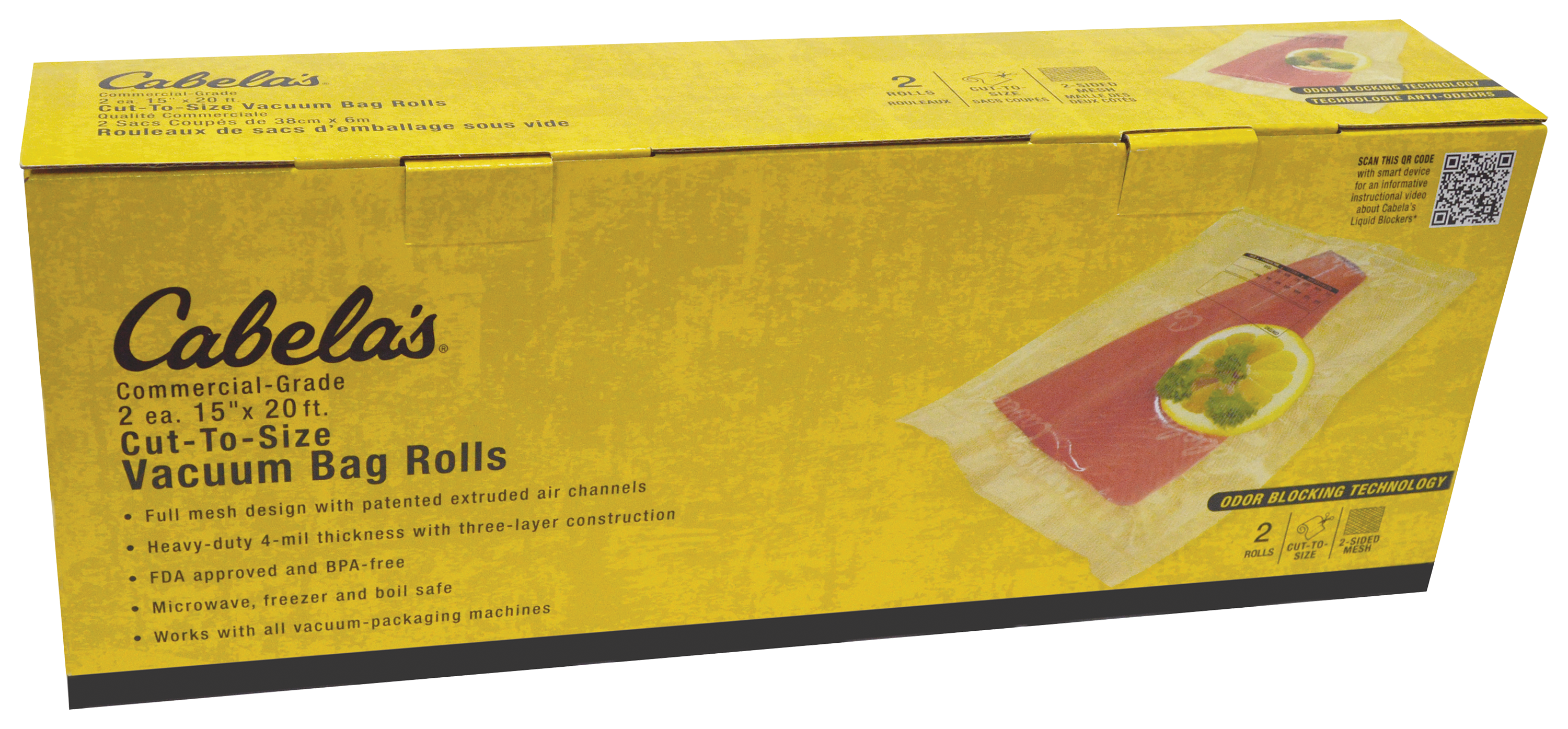 8 x 50' Full Mesh Vacuum Seal Roll - 1 Pack