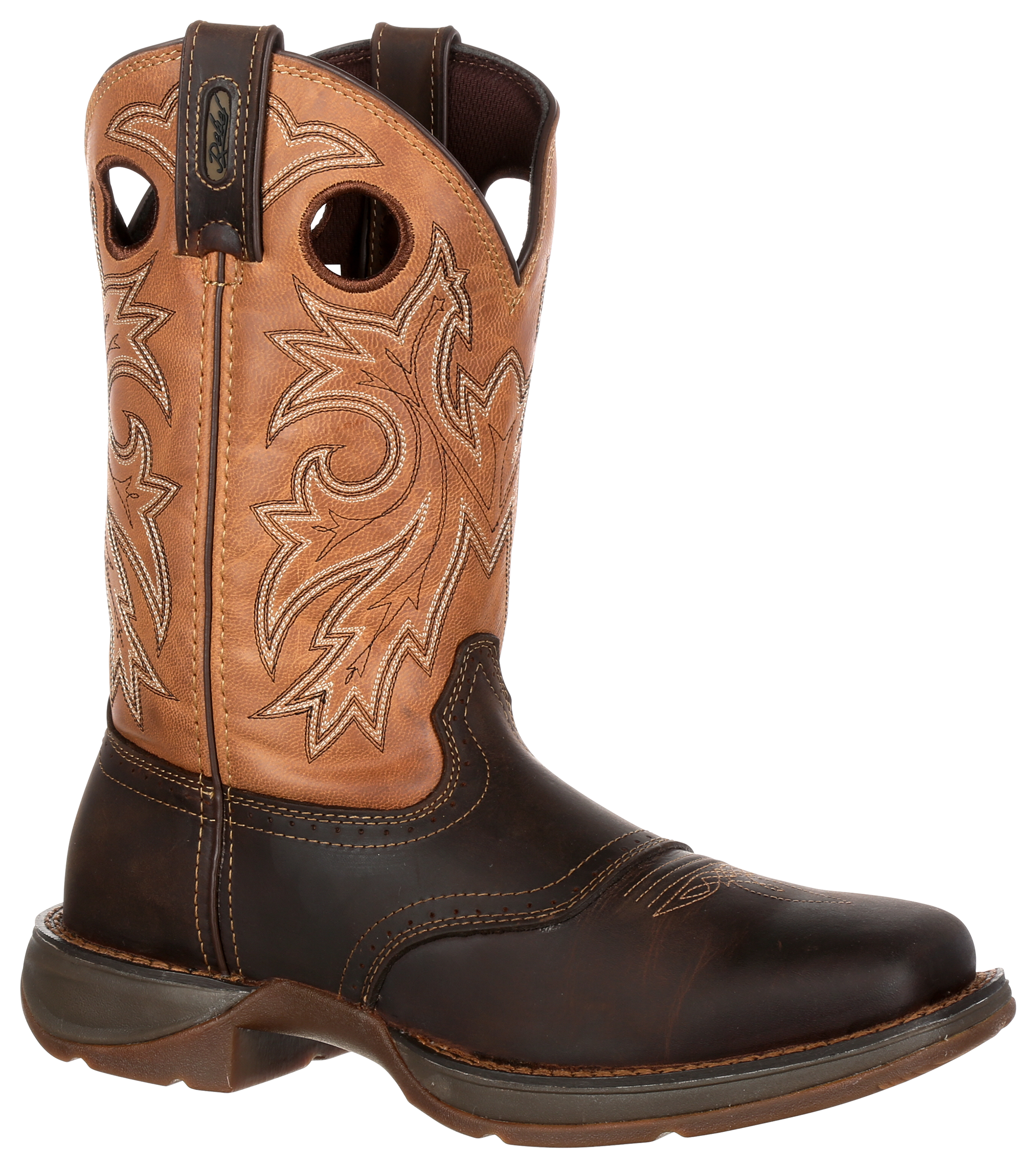 Image of Durango Rebel Saddle Up Western Boots for Men - Brown/Tan