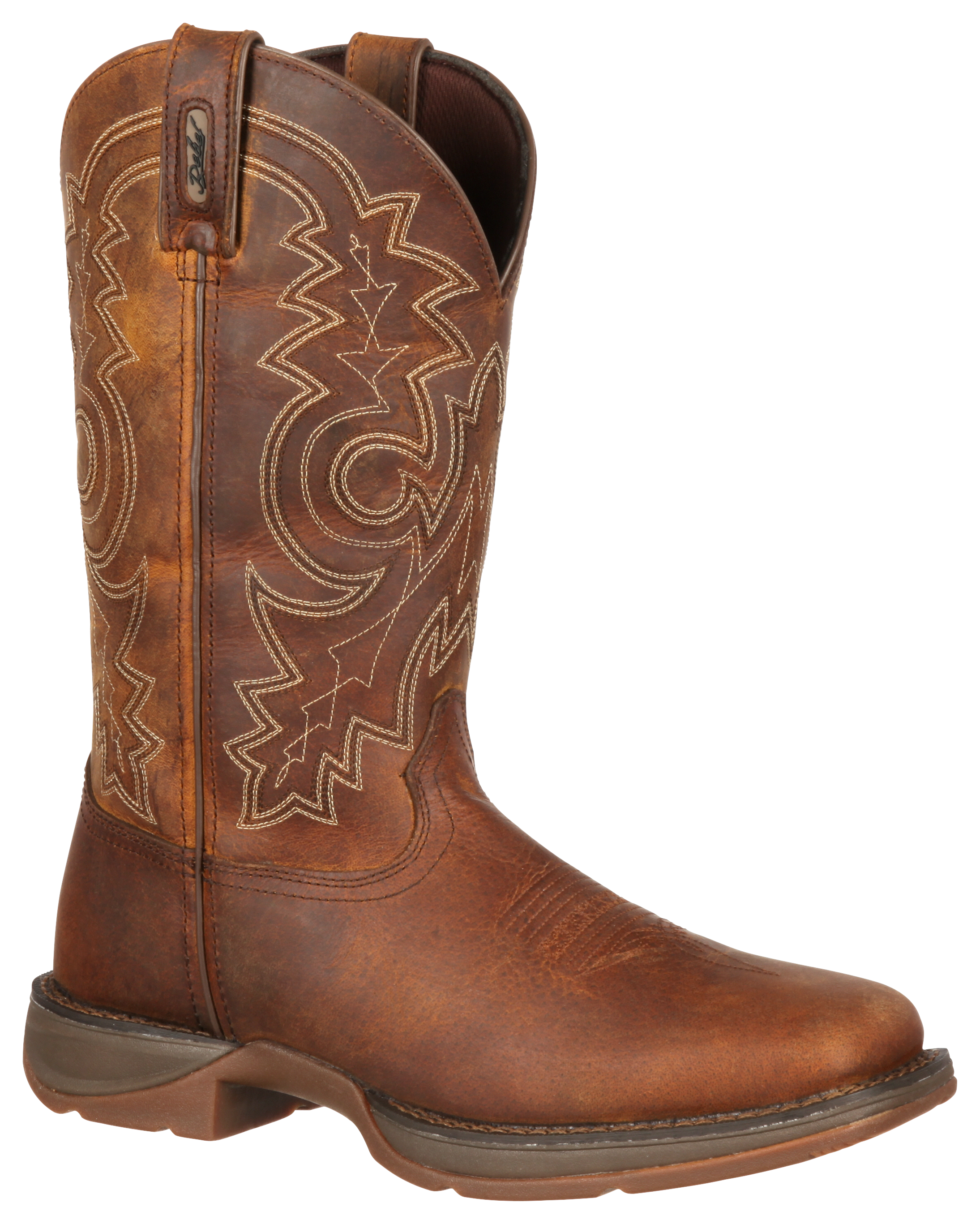 Image of Durango Rebel Pull-On Square Toe Western Boots for Men - Brown