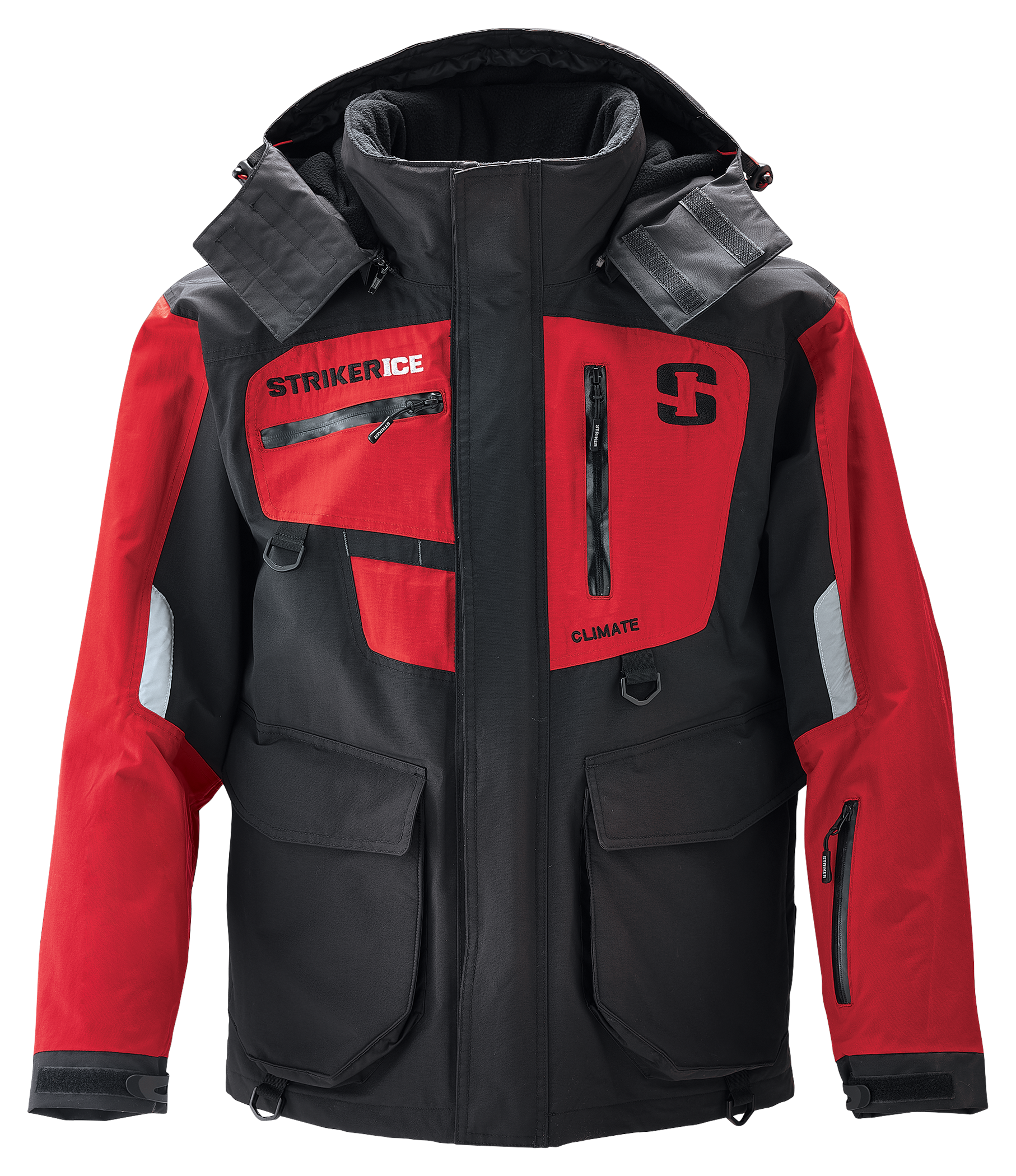 Striker Ice Climate Series Jacket for Men - Black/Red - XL -  StrikerICE