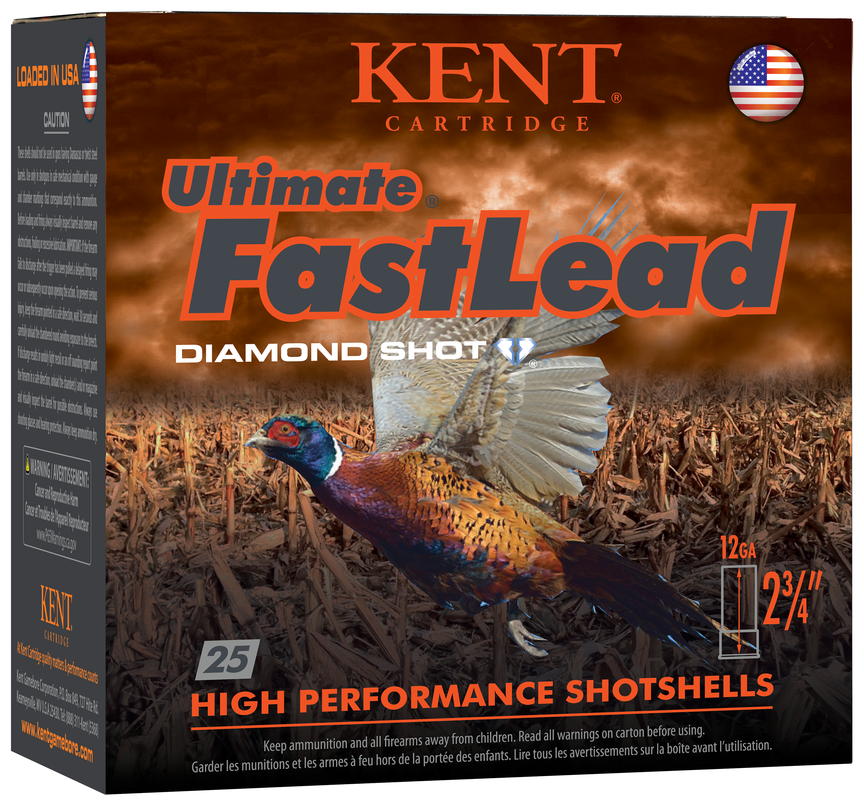 Kent Ultimate Fast Lead Shotgun Shells - 12 Gauge - #5 - 2.75"" - 250 Rounds - 1420 fps -  Kent Cartridge