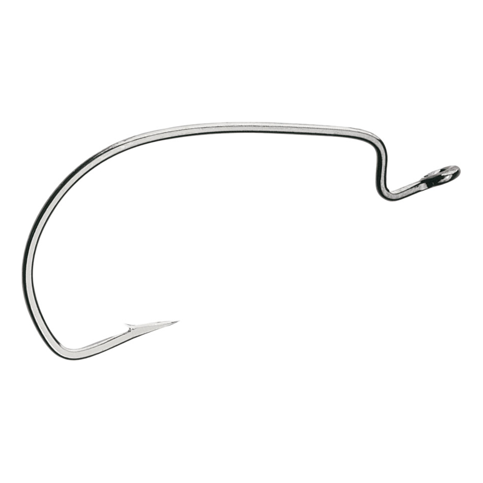 Image of Eagle Claw Lazer Sharp L098RH Magworm Hook - 4/0 - Platinum Black - 5-Pack