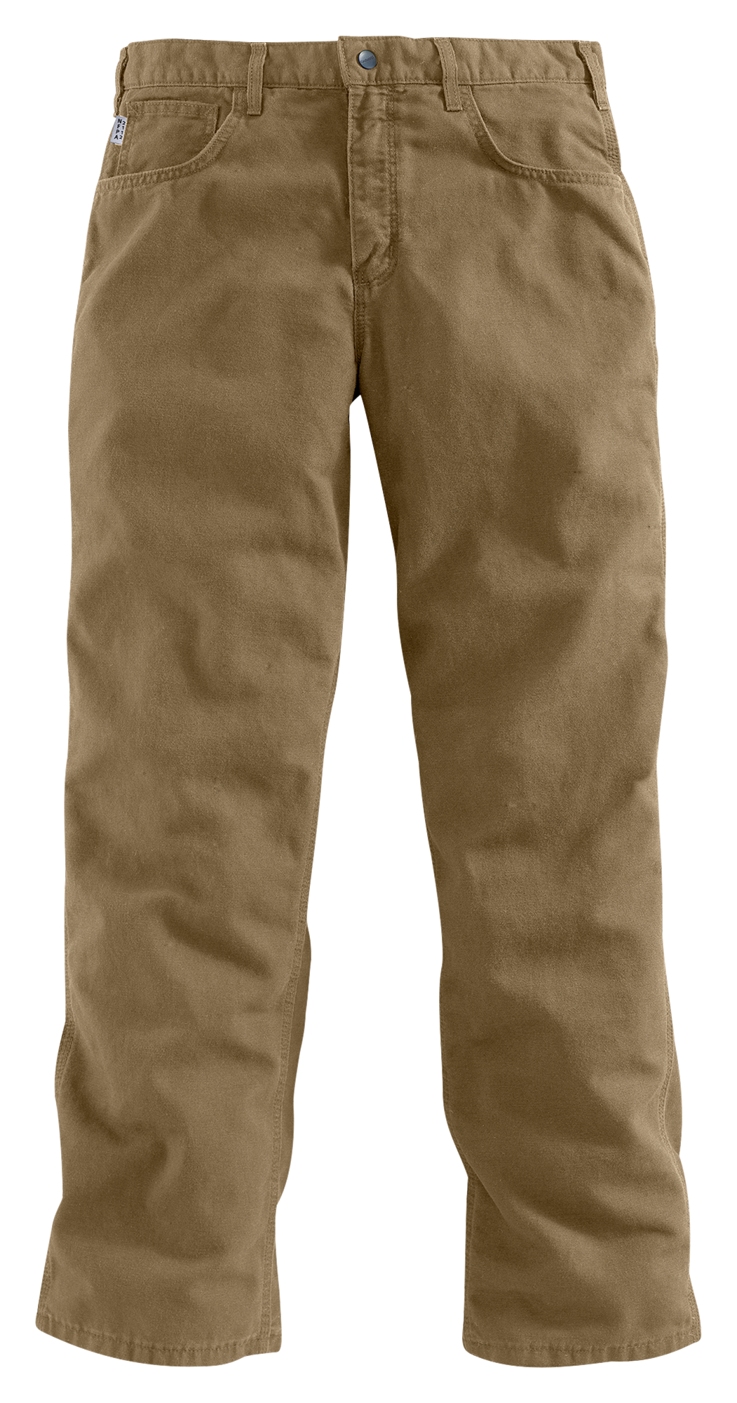 Image of Carhartt Flame-Resistant Loose Fit Midweight Canvas Pants for Men - Golden Khaki - 40X30