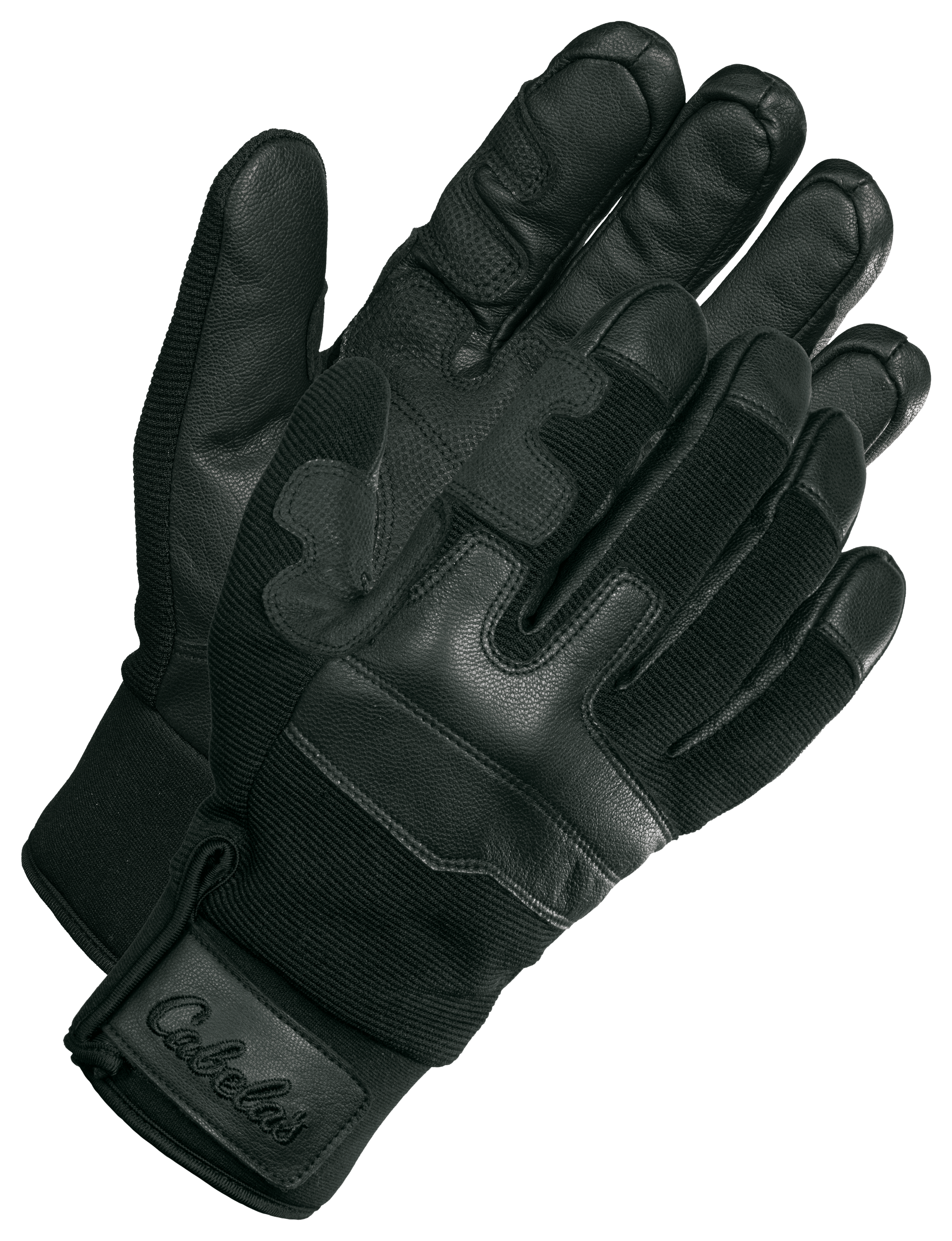 Cabela's Guidewear Men's Fishing Gloves Windstopper Full Finger Black Red
