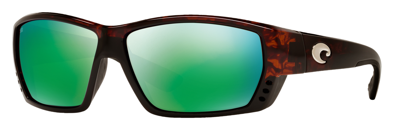Costa Del Mar Tuna Alley 580G Glass Polarized Sunglasses - Tortoise/Green Mirror - Standard