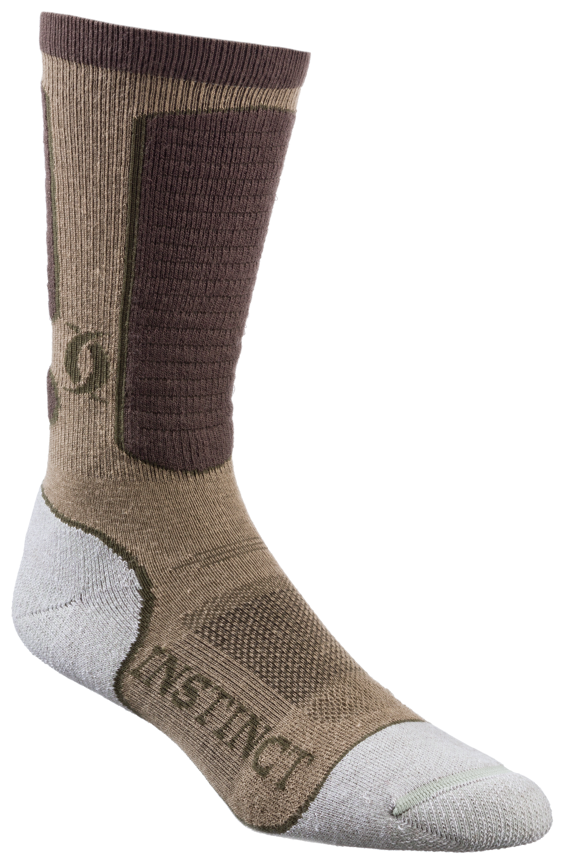 Cabelas Instinct Lite Crew Socks for Men - Khaki - XL