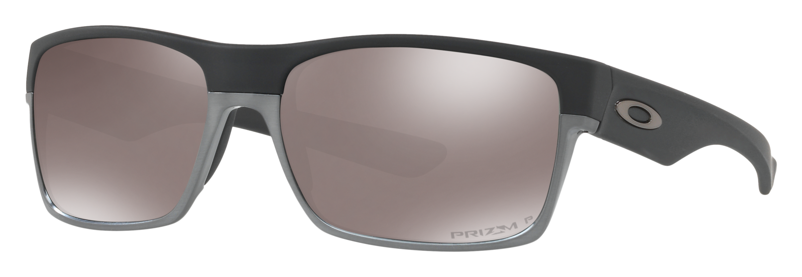 Image of Oakley TwoFace OO9189 Prizm Grey Mirror Polarized Sunglasses - Matte Black/Gray/Prizm Black Mirror - Standard