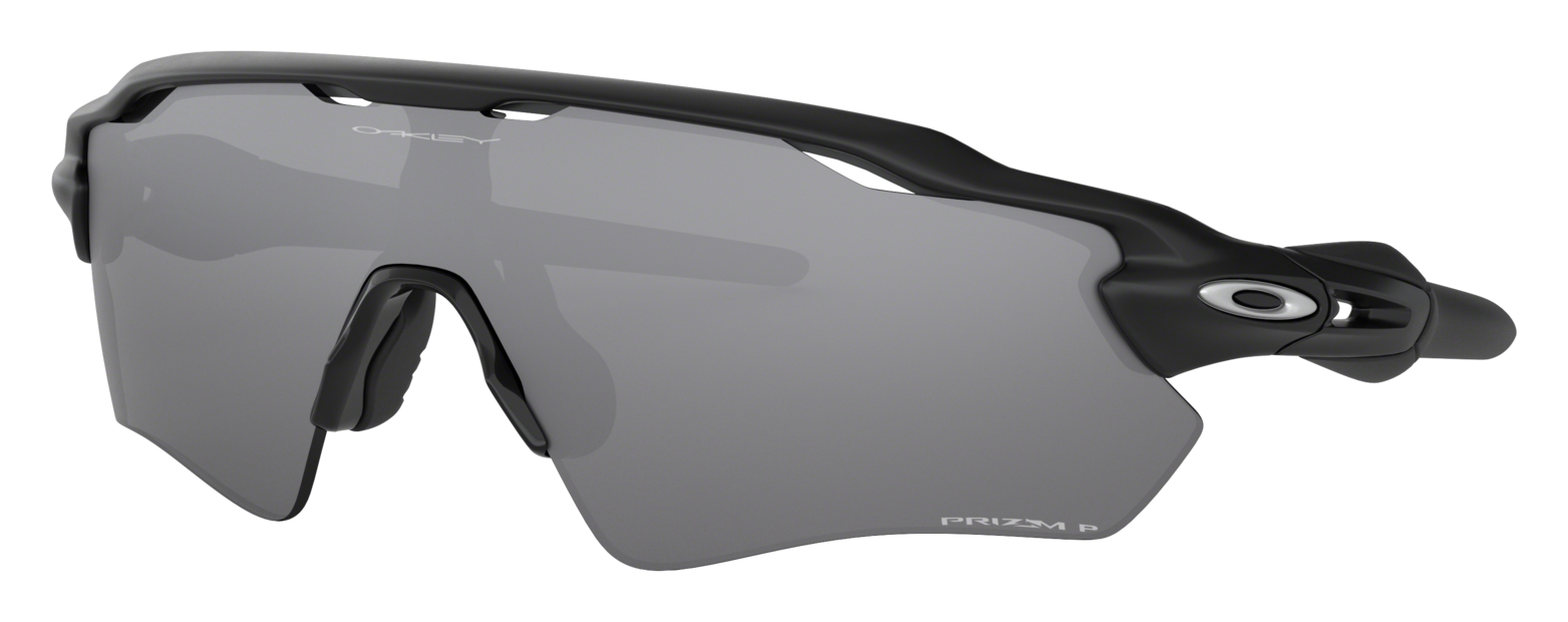 Image of Oakley Radar EV Path OO9208 Polarized Sunglasses - Matte Black/Prizm Black Iridium Mirror - Standard