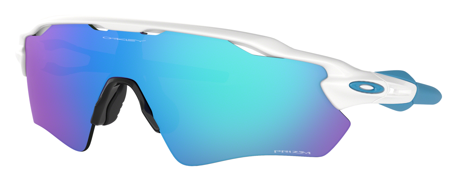 Image of Oakley Radar EV Path OO9208 Sunglasses - Polished White/Prizm Sapphire - Standard