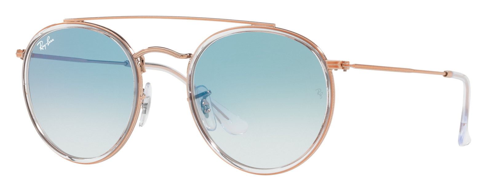 RAY-BAN Round Double-Bridge RB3647 Glass Sunglasses