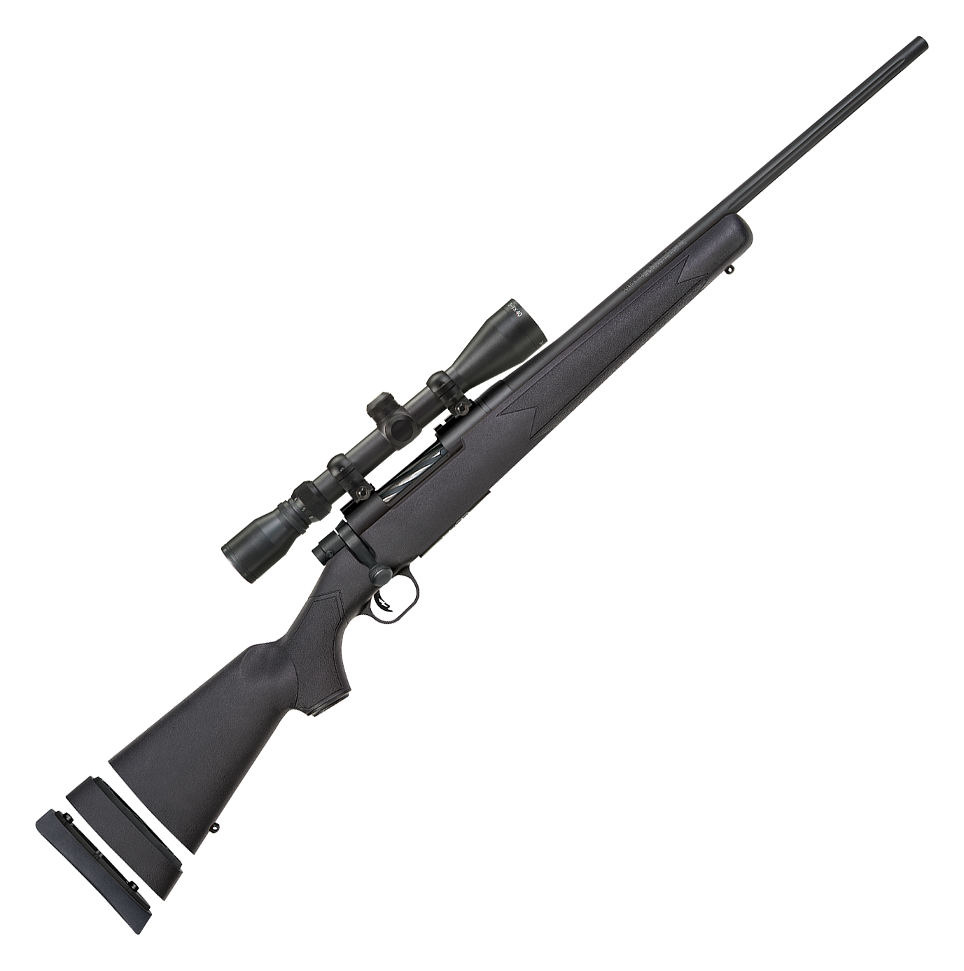 Mossberg Patriot Super Bantam Bolt-Action Rifle with Scope - .243 Winchester - 20" - Black