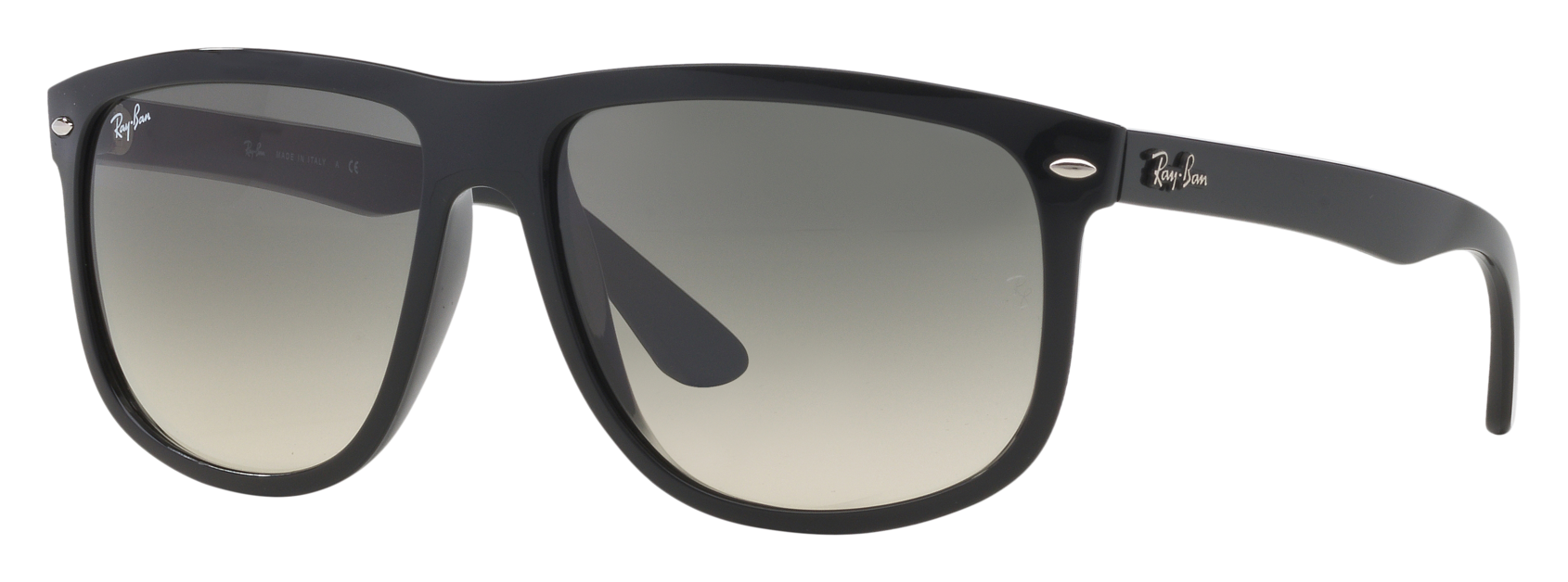 Image of Ray-Ban Boyfriend RB4147 Gradient Sunglasses - Matte Black/Light Gray Gradient - Standard