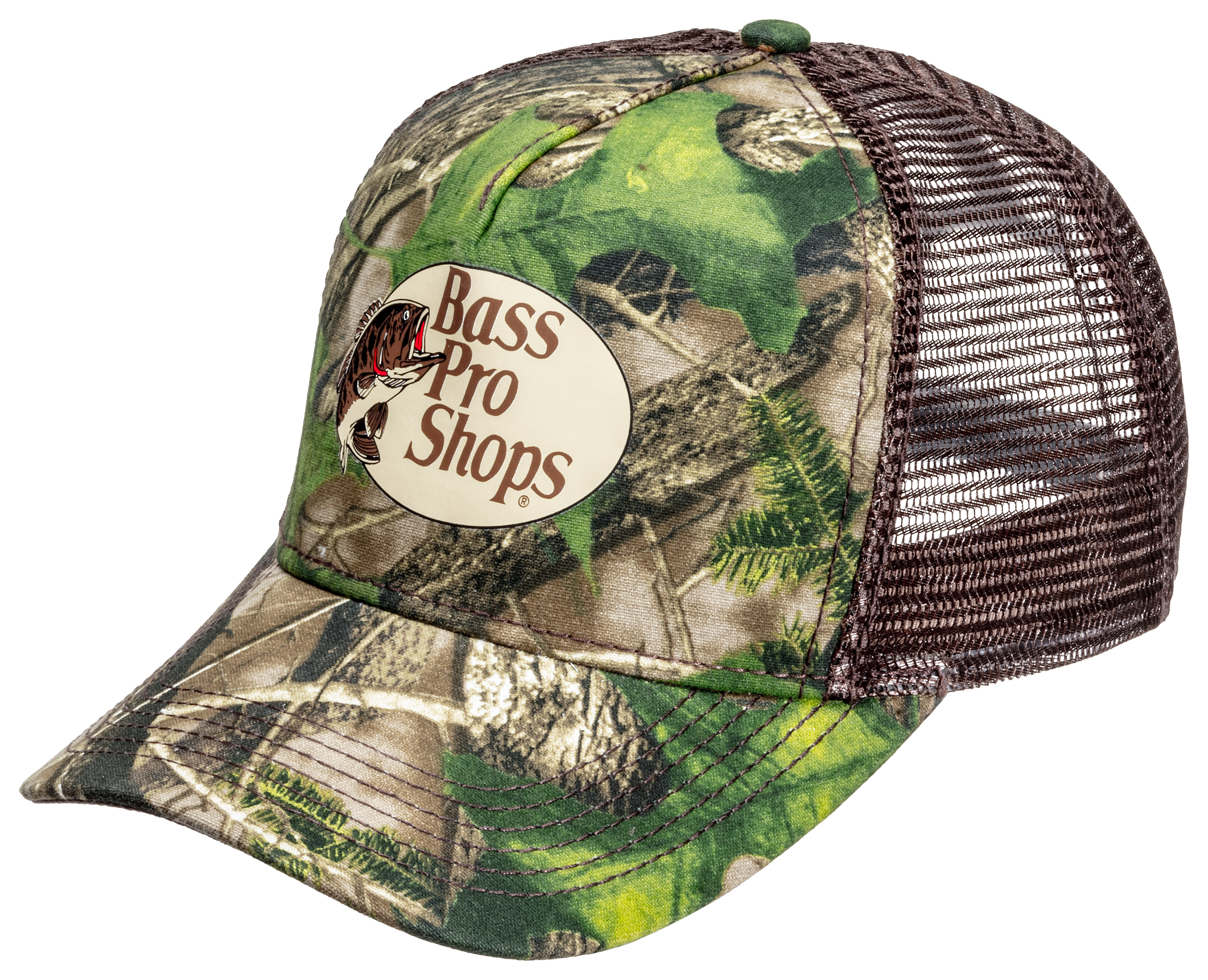 Premium Bass Pro Shops Fishing Hat Cap Camouflage Used Strapback