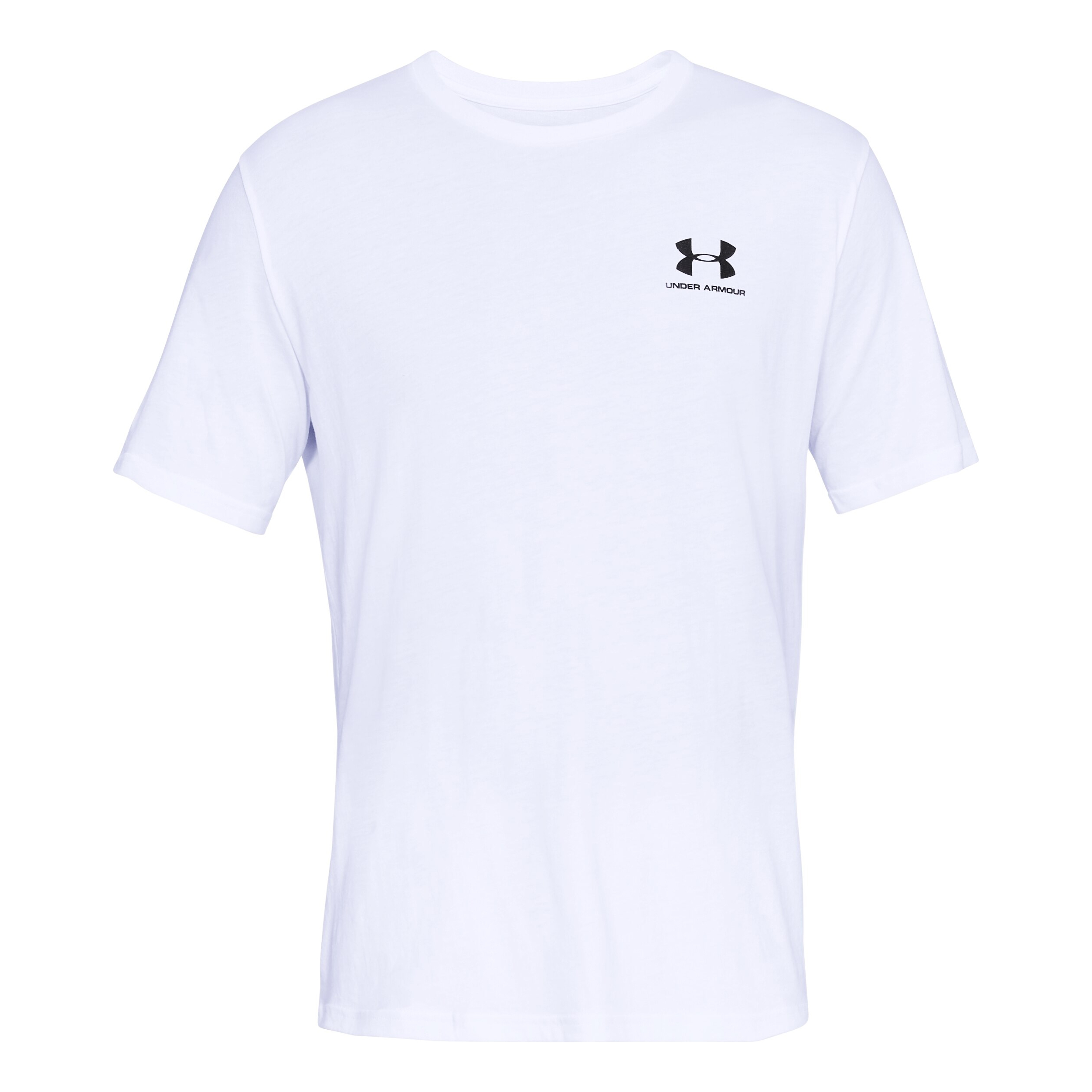 Image of Under Armour Sportstyle Left Chest Short-Sleeve T-Shirt for Men - White/Black - 2XL