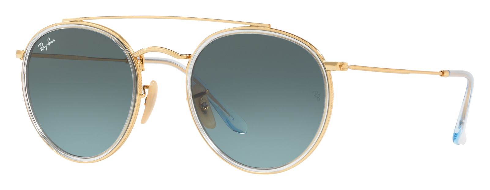 RAY-BAN Round Double-Bridge RB3647 Glass Sunglasses