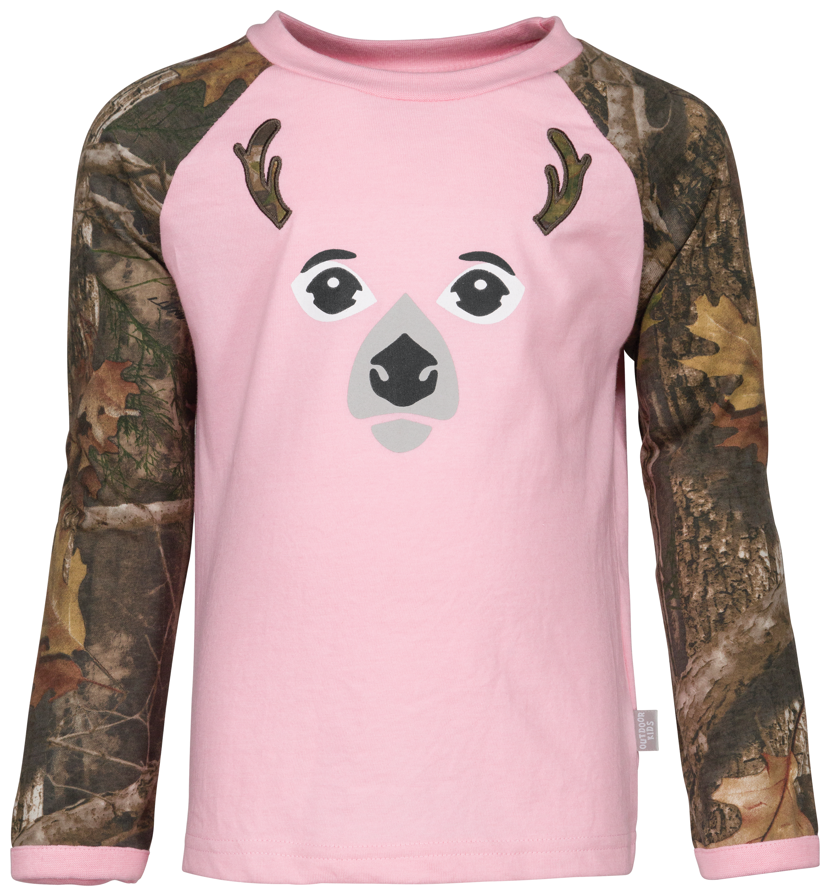 Bass Pro Shops Deer Face Long-Sleeve Raglan T-Shirt for Kids - TrueTimber K