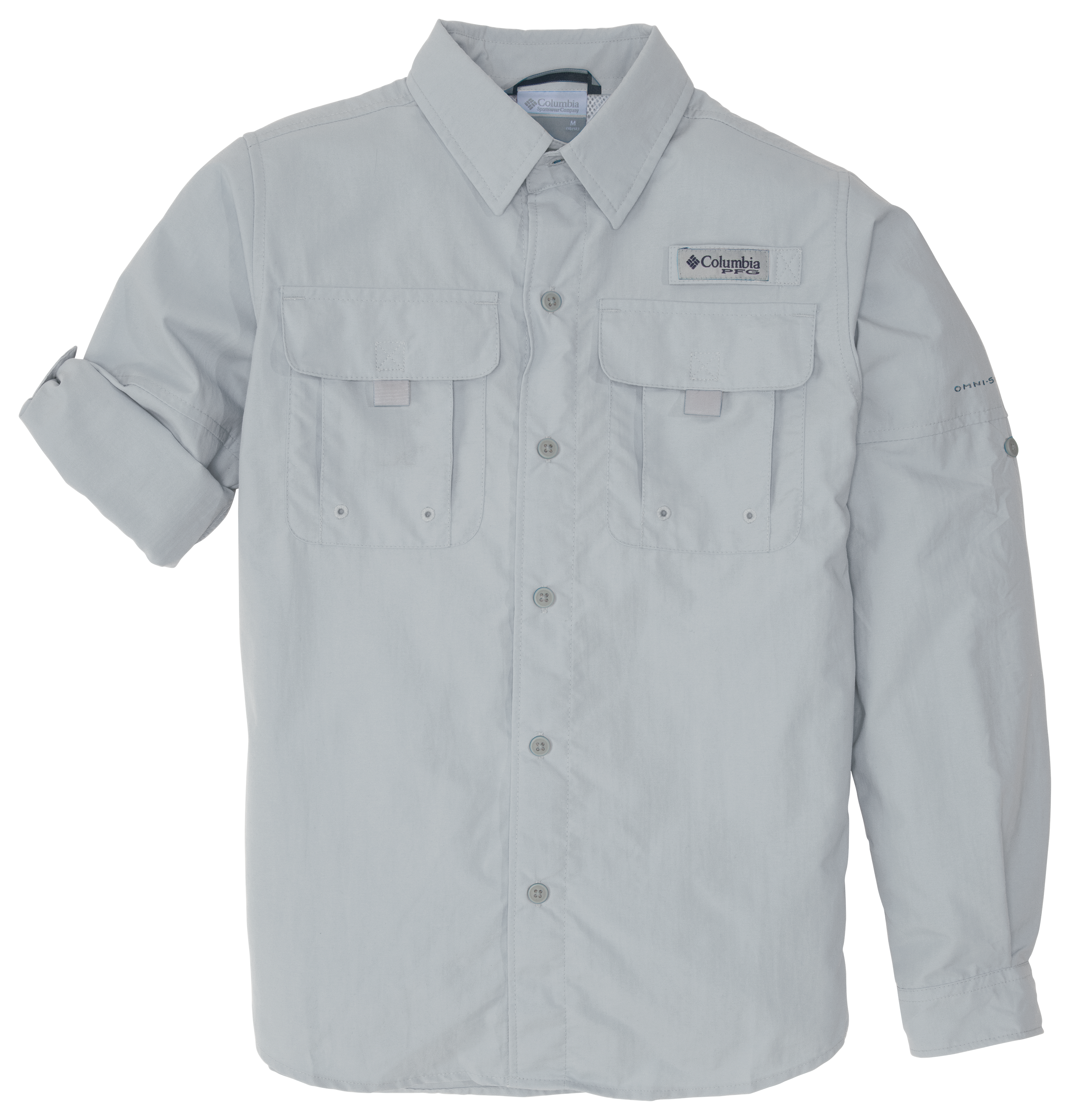 Columbia Bahama Button-Down Long-Sleeve Shirt for Boys - Cool Grey - L