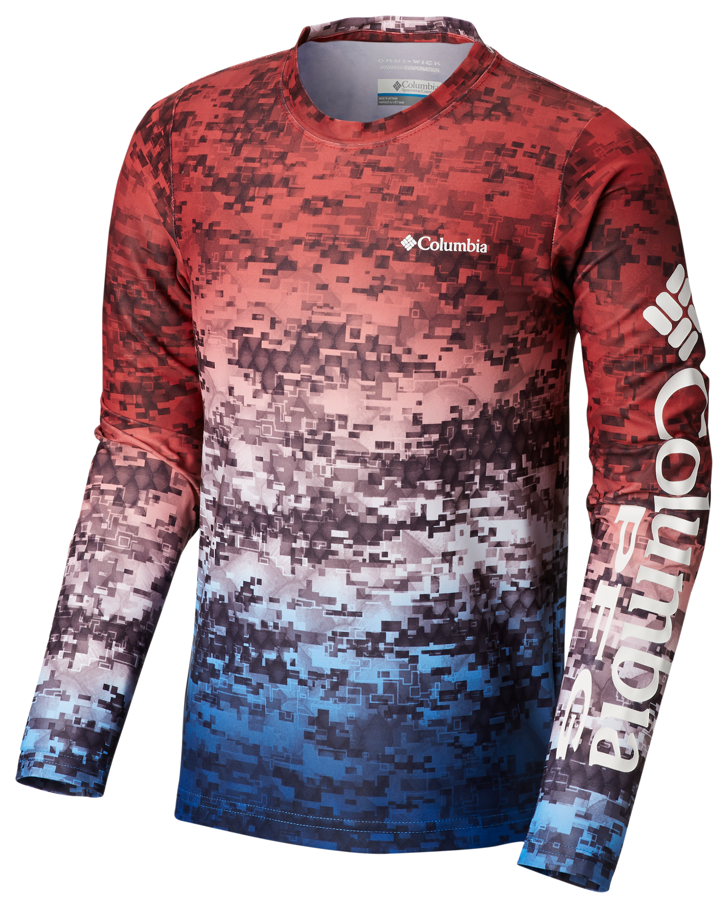 Columbia Super Terminal Tackle Digi Camo Fade Long-Sleeve Shirt for Kids - 