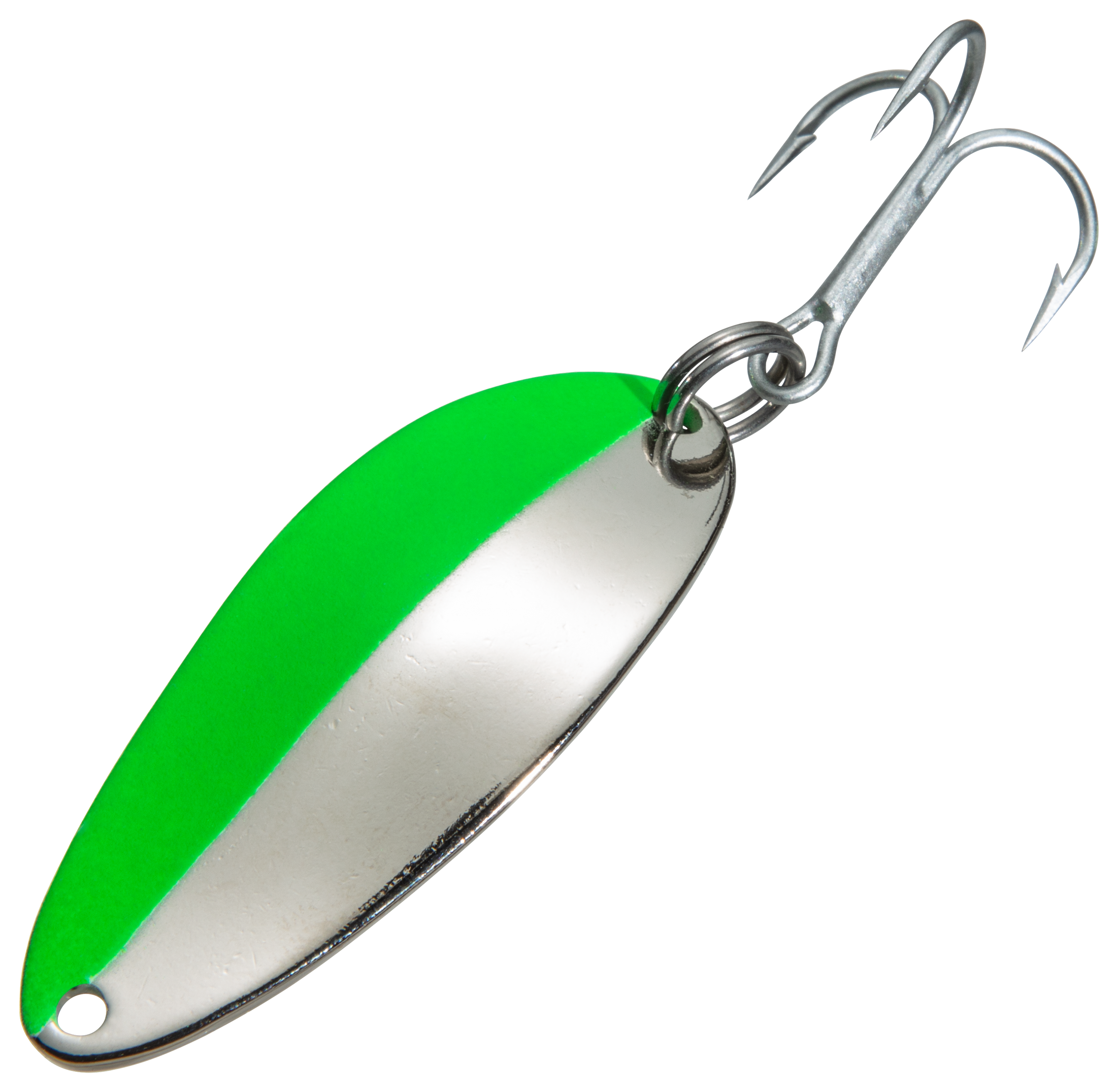 Image of Acme Little Cleo Spoon - 1/3 oz. - Nickel Chartreuse Stripe